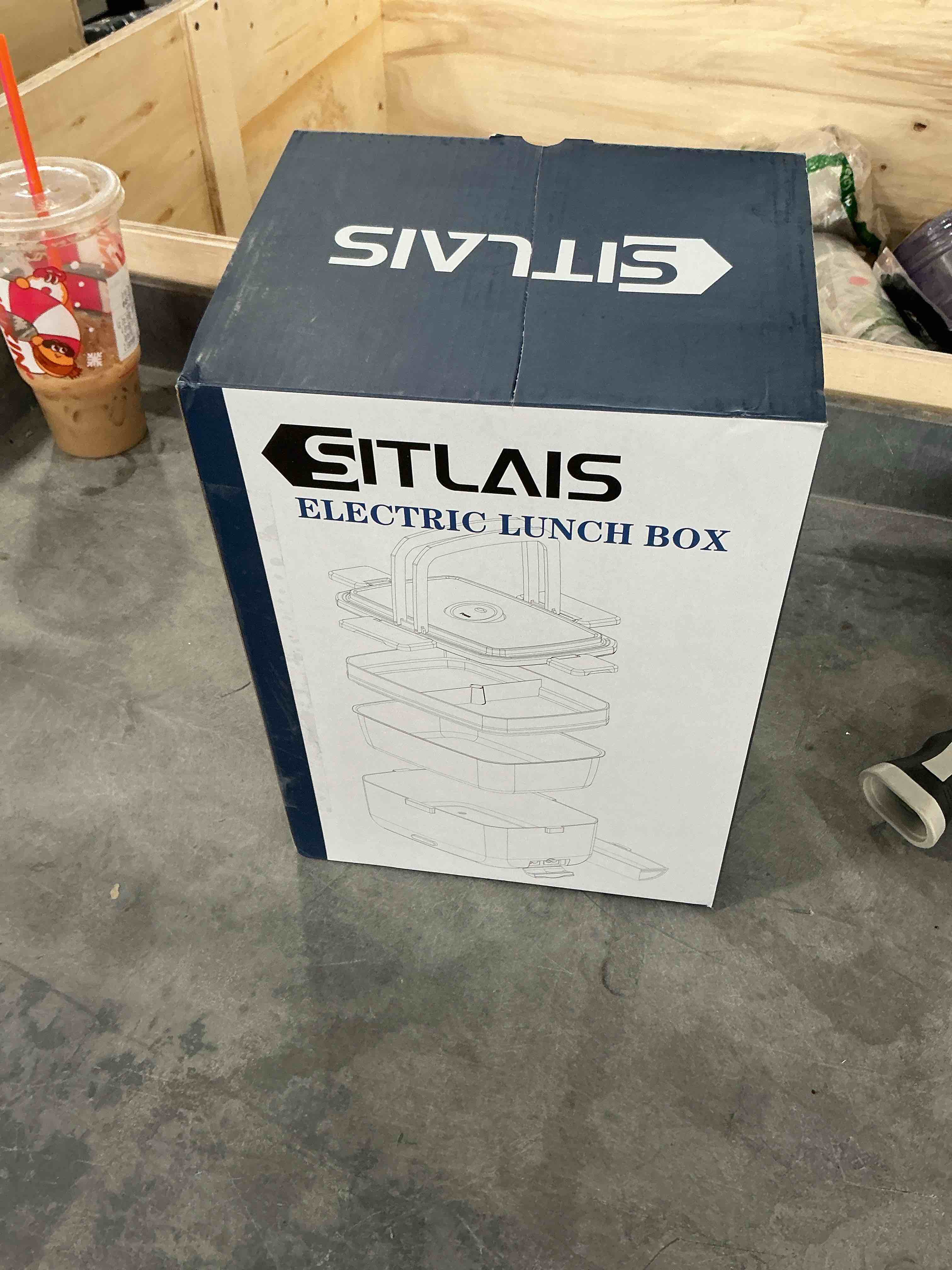Sitlais Electric Heated Lunch Box for Men - 3 Liters Double Layer Portable Food Warmer for Car Truck