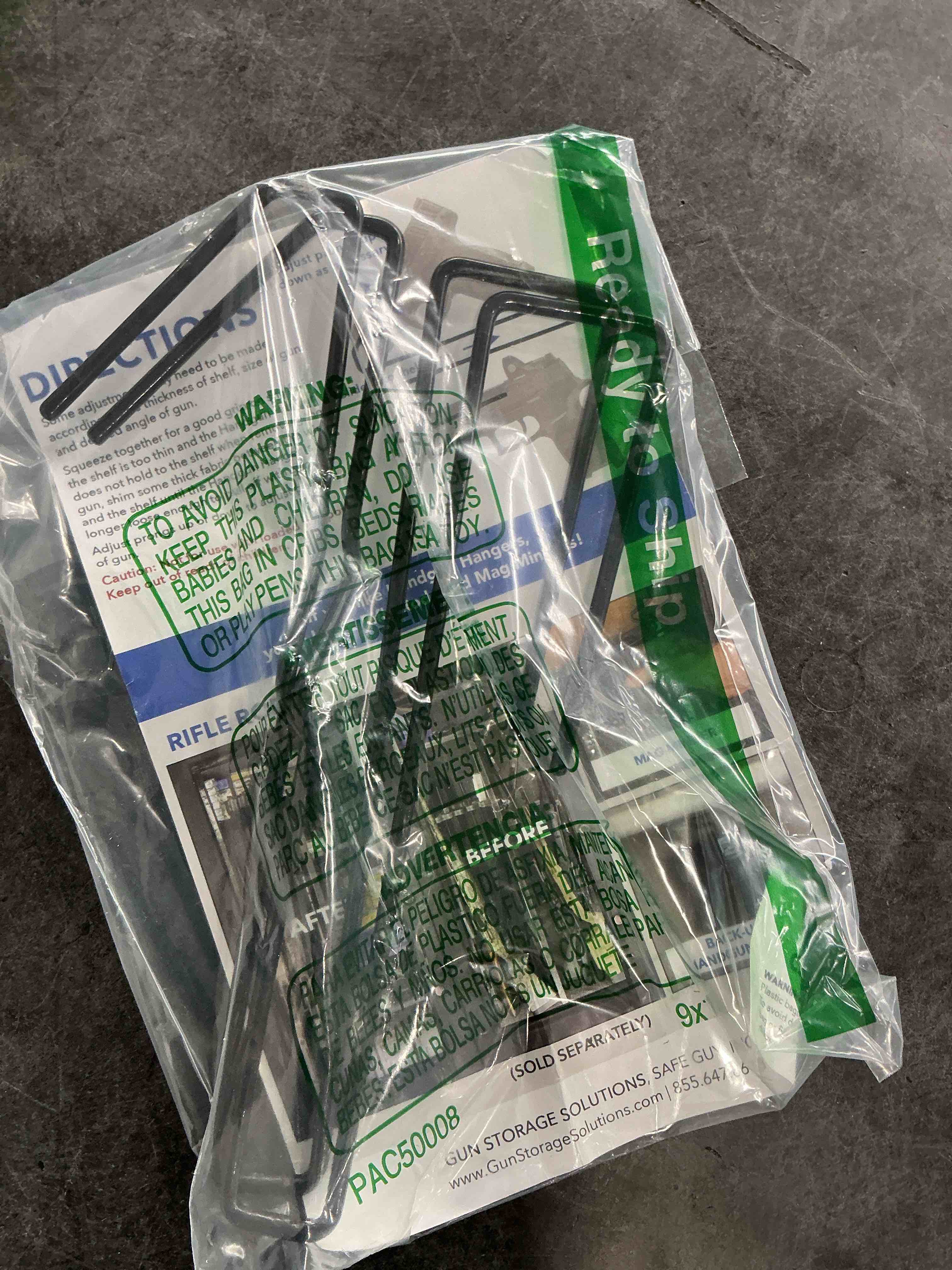 Gun Storage Solutions Over Under Handgun Hanger-2 Pack