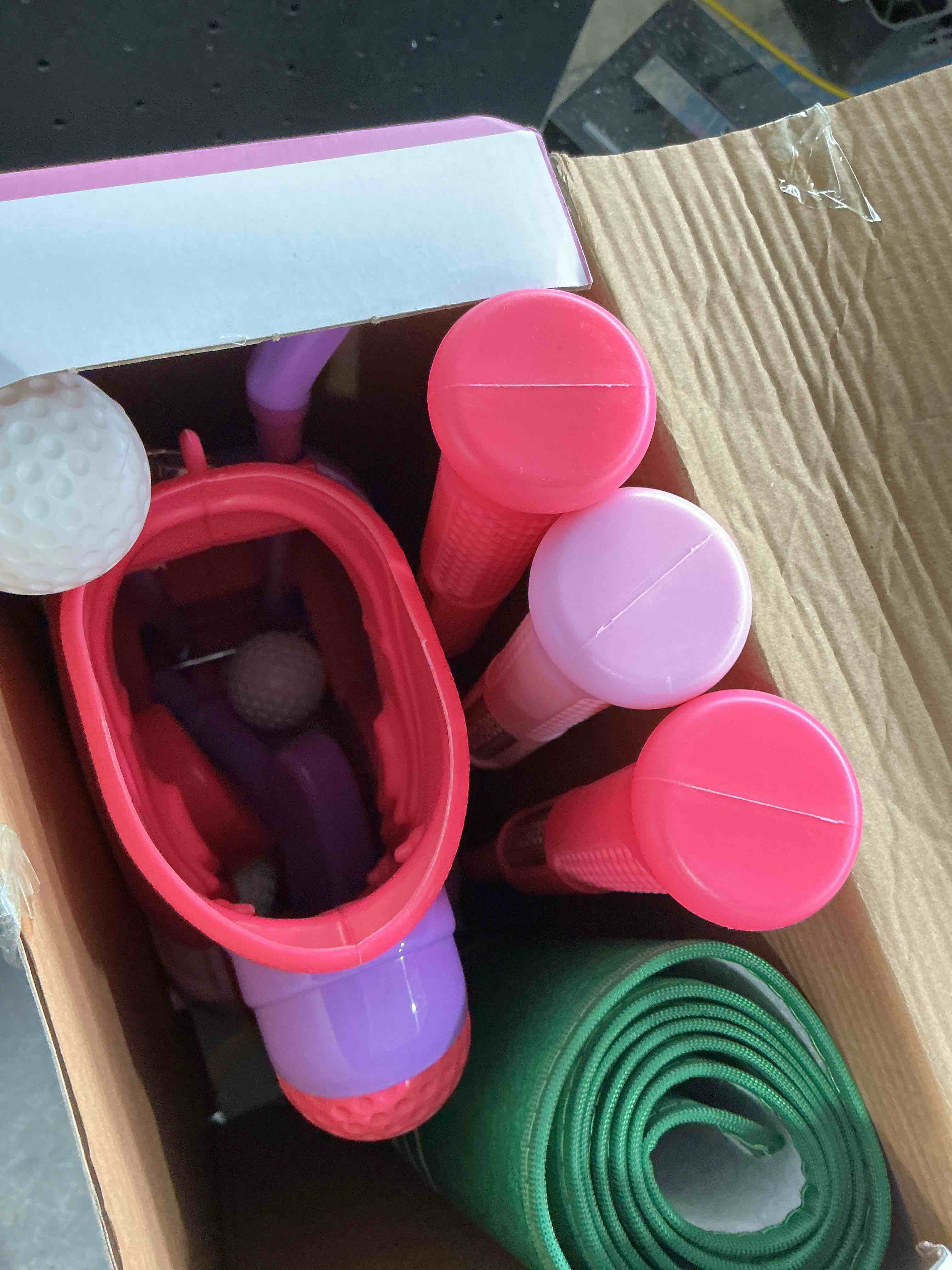 Jovizo Toddler Golf Set for Girls Boys 2 3 4 Years Old, Kids Golf Clubs Set with Cart & Putting Mat,