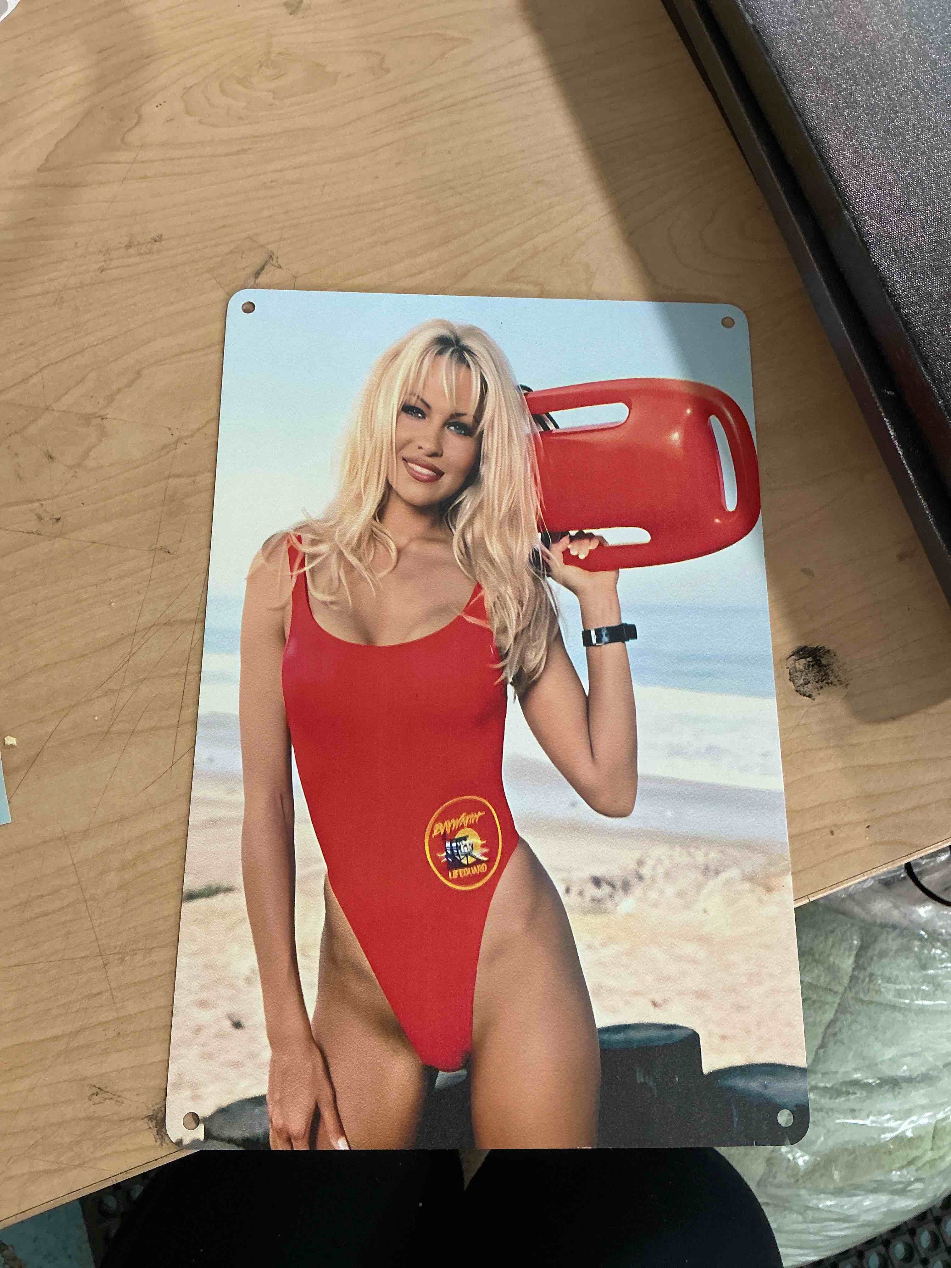 Condition photo showing New/Like New for pamela anderson baywatch vinyl decal wall laptop bumper sticker 5in(rdb-usa-stickers-6031)