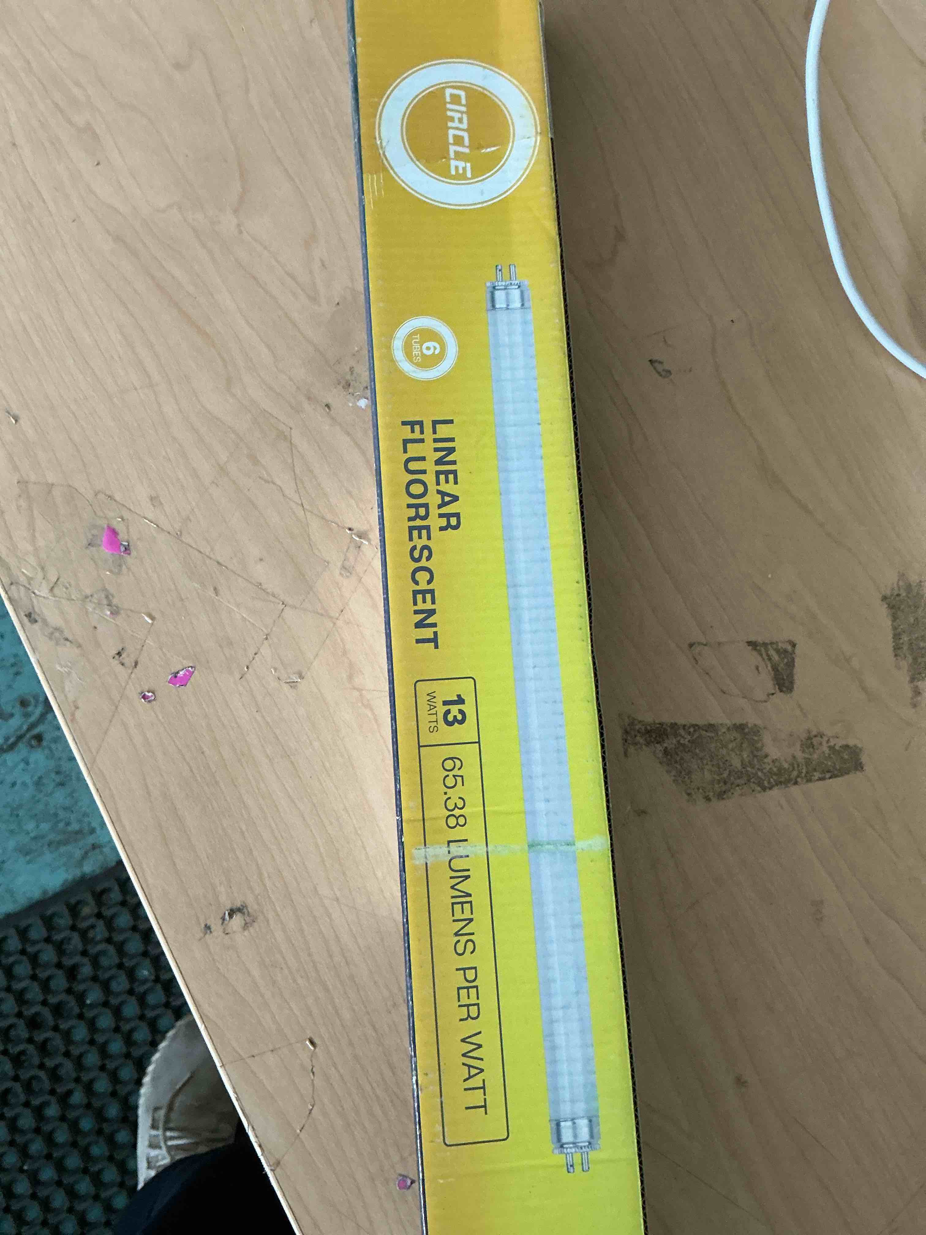 Condition photo showing New/Like New for (6 pack) f13t5/cw - t5 fluorescent 4100k cool white - 21" linear - 13 watt t5 - under the counter light bulbs&