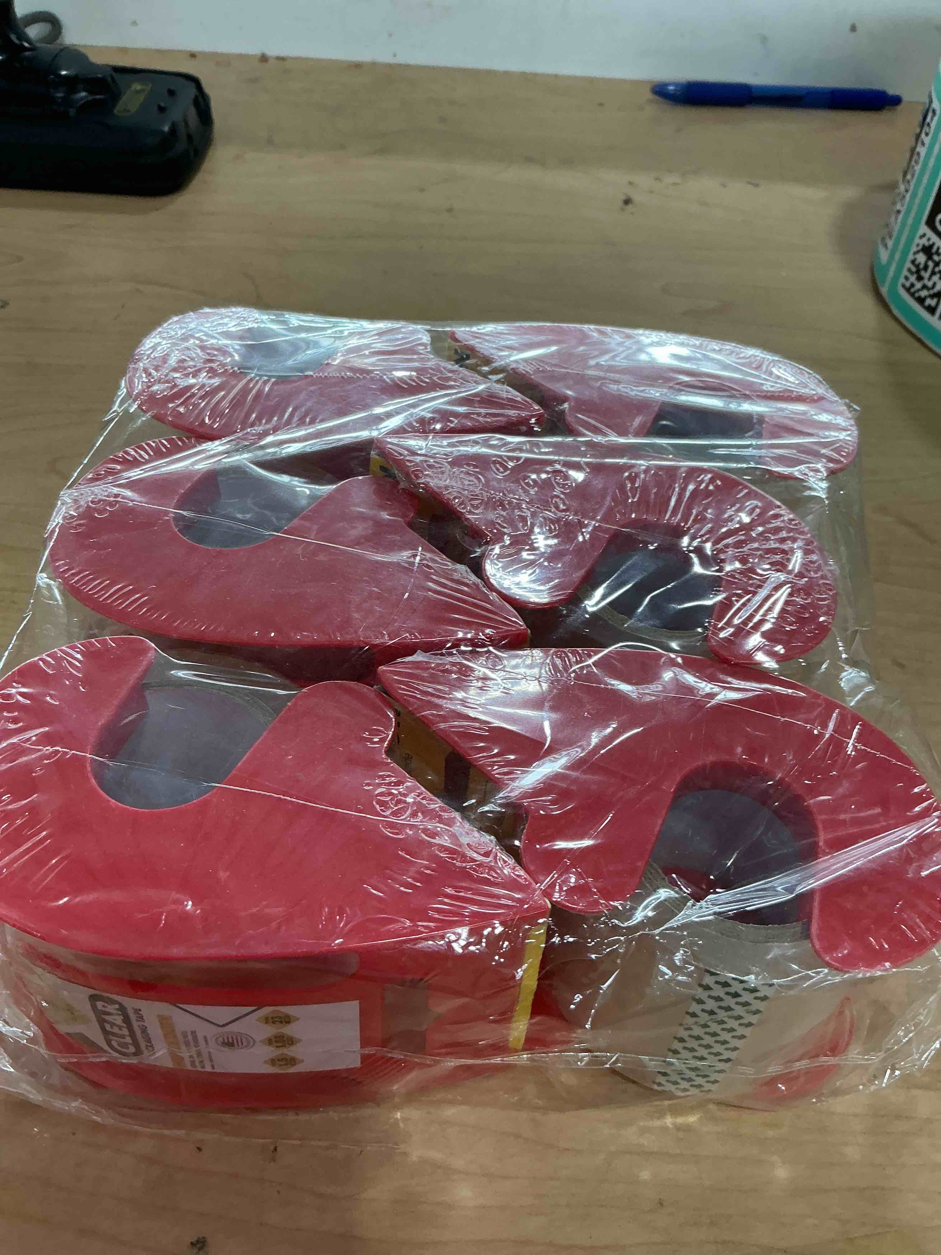 Condition photo showing Brand New for packing tape with dispenser heavy duty shipping refill clear packaging gun strong mailing moving supplies box sticky thick sealing office small business 1.88" wide x 23 yards x 1.5" inch core 6 rolls