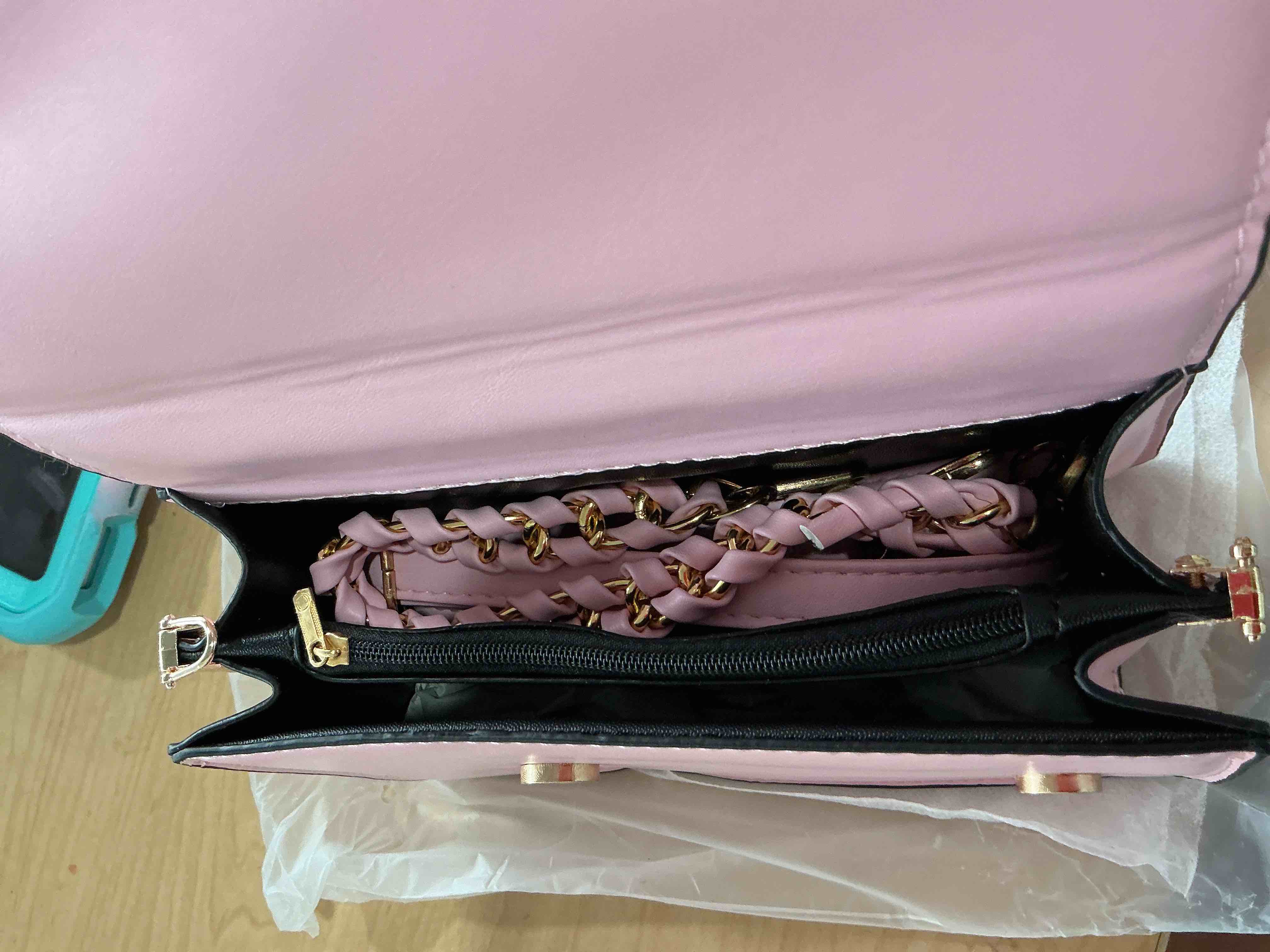 Condition photo showing Brand New for charles and keith envelope crossbody bag, light pink