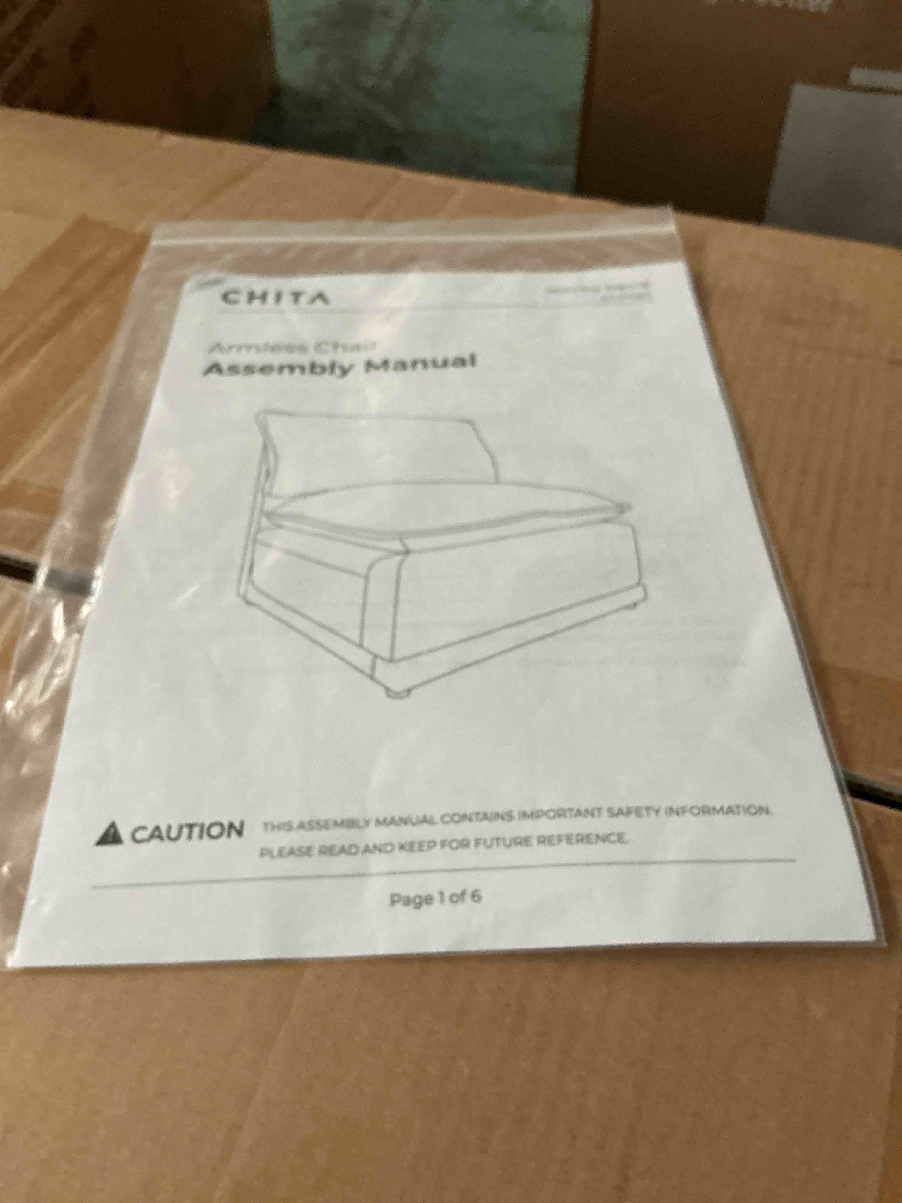 Condition photo showing New/Like New for chita modern upholstered middle module for modular sectional,sectional sofa couch accent armless chair, linen