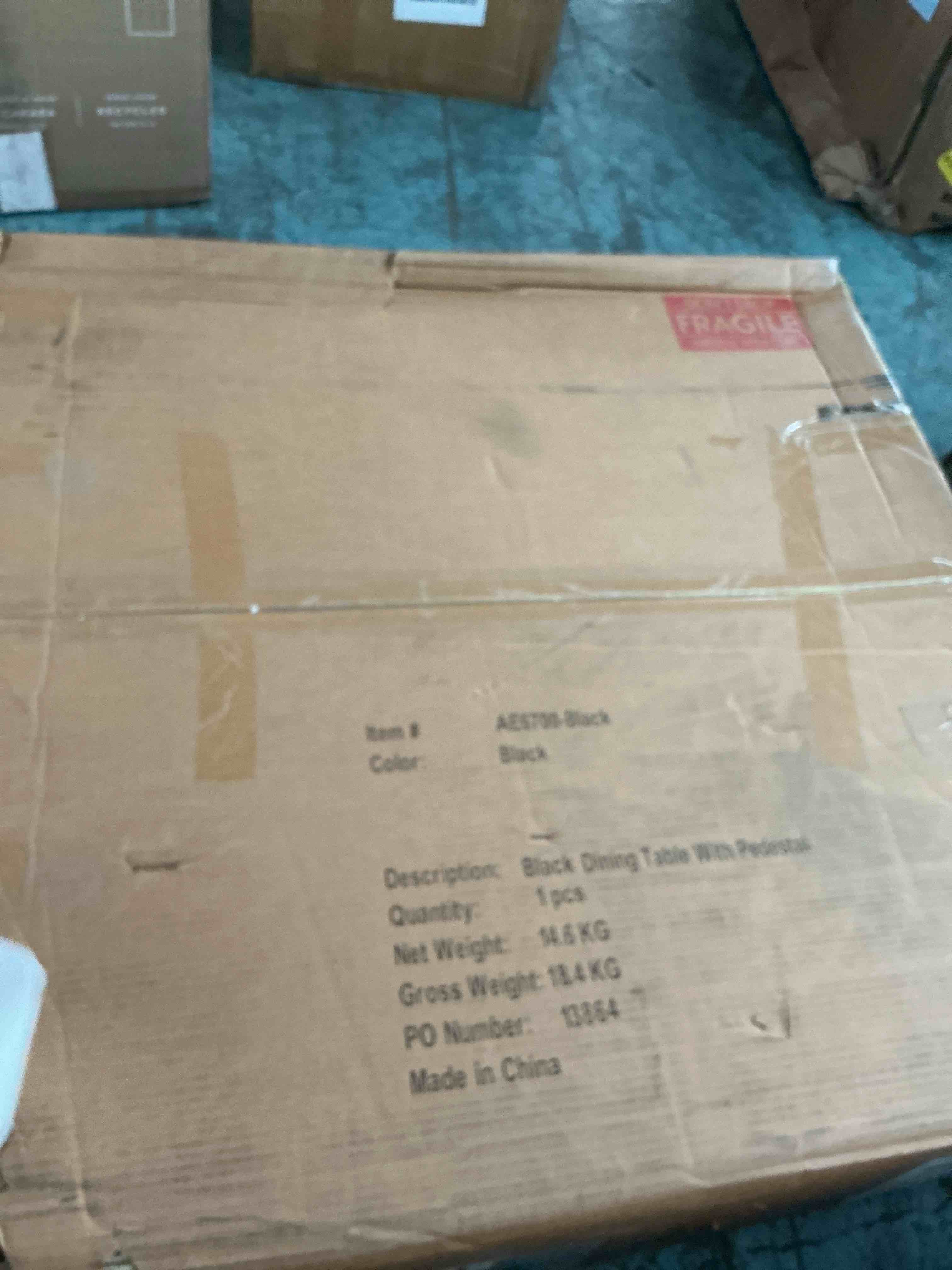 Condition photo showing New/Like New for amazon.com - homestyles blair black round dining table, 42" - tables