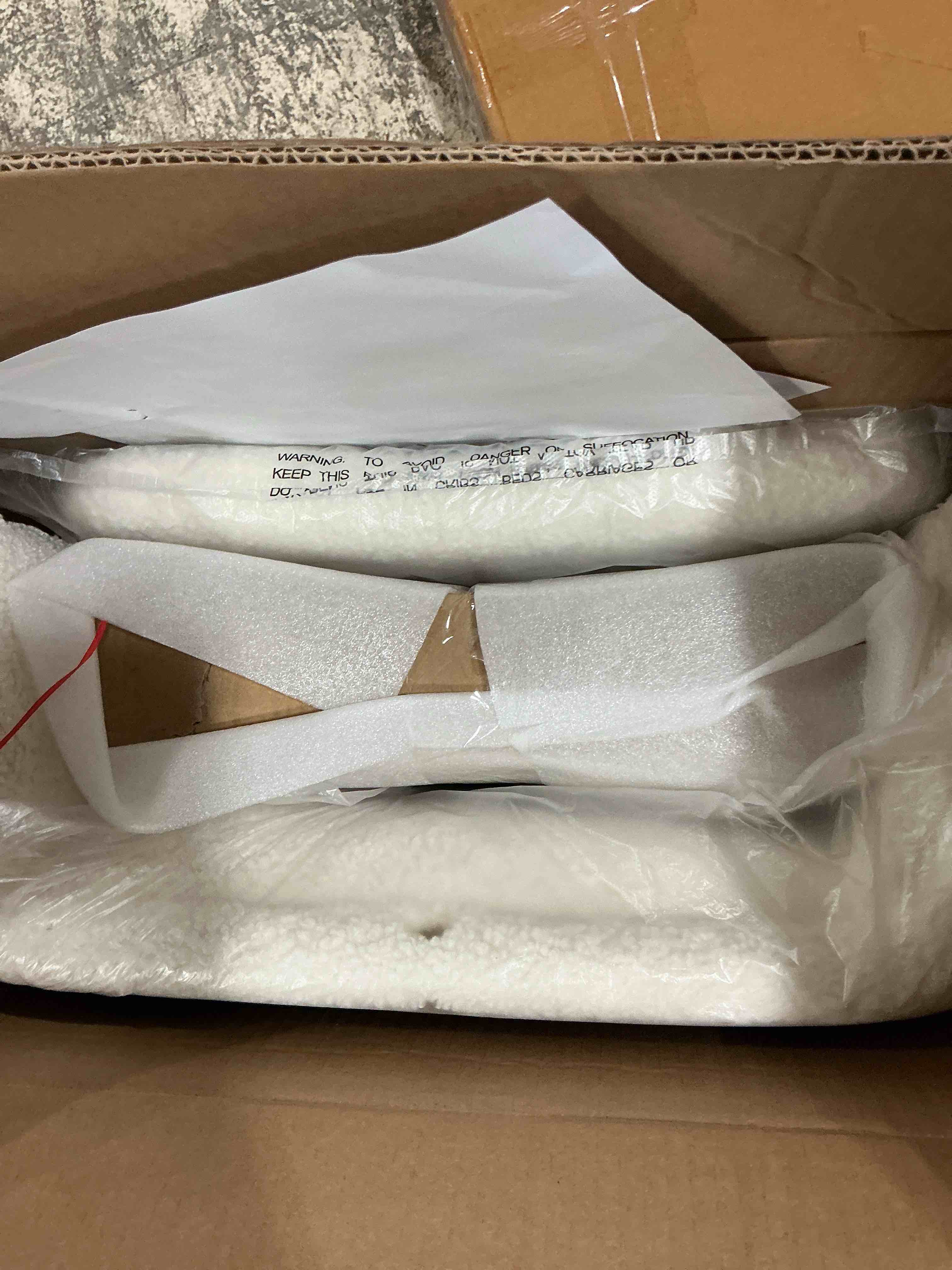Condition photo showing New/Like New for kcc faux fur office desk chair, comfy swivel armchair with wheels, upholstered fuzzy vanity chair, adjustable height, white white++golden base