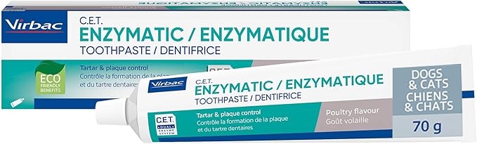 virbac c.e.t.® enzymatic toothpaste| tartar & plaque control for fresh breath | pet dental care toot