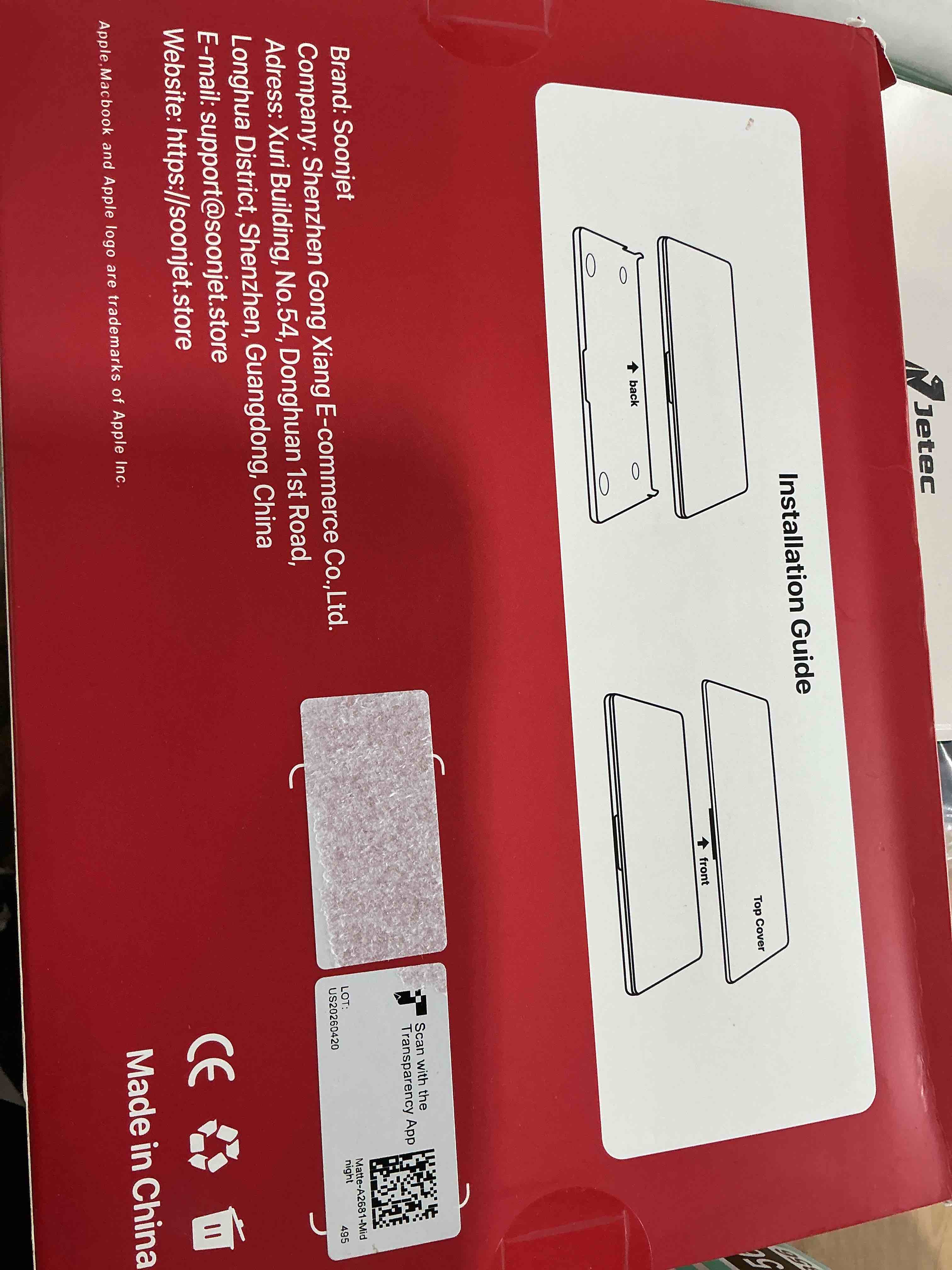 Condition photo showing New/Like New for soonjet matte case for macbook air 13/13.6-inch (m5/m4/m3/m2, 2022–2026 a3449 a3240 a3113 a2681), lightweight | scratch & fingerprint resistant | closes seamlessly | ideal for work, travel & study midnight clear