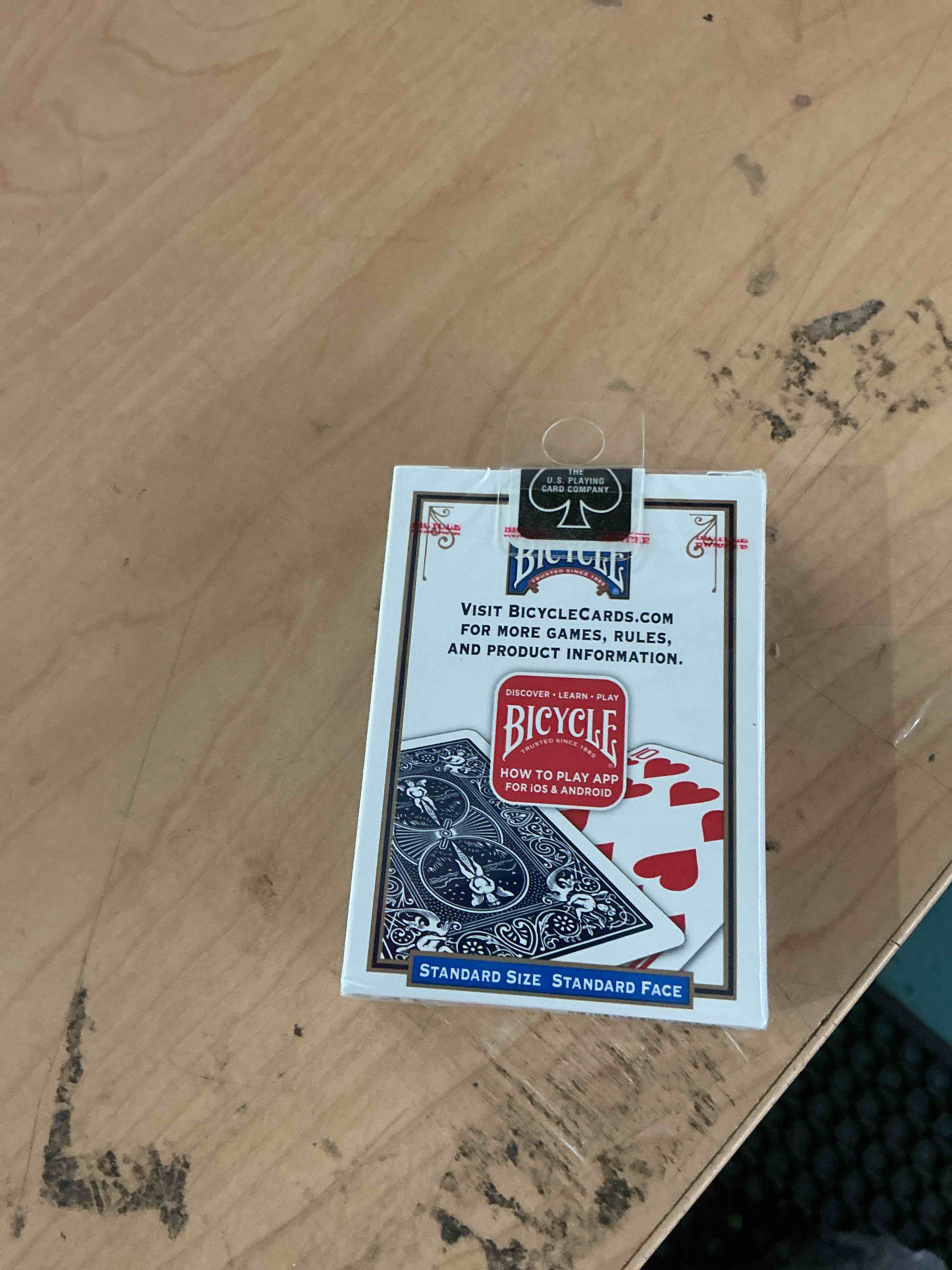 Condition photo showing New/Like New for blank face cards (bicycle) - blue by us playing cards