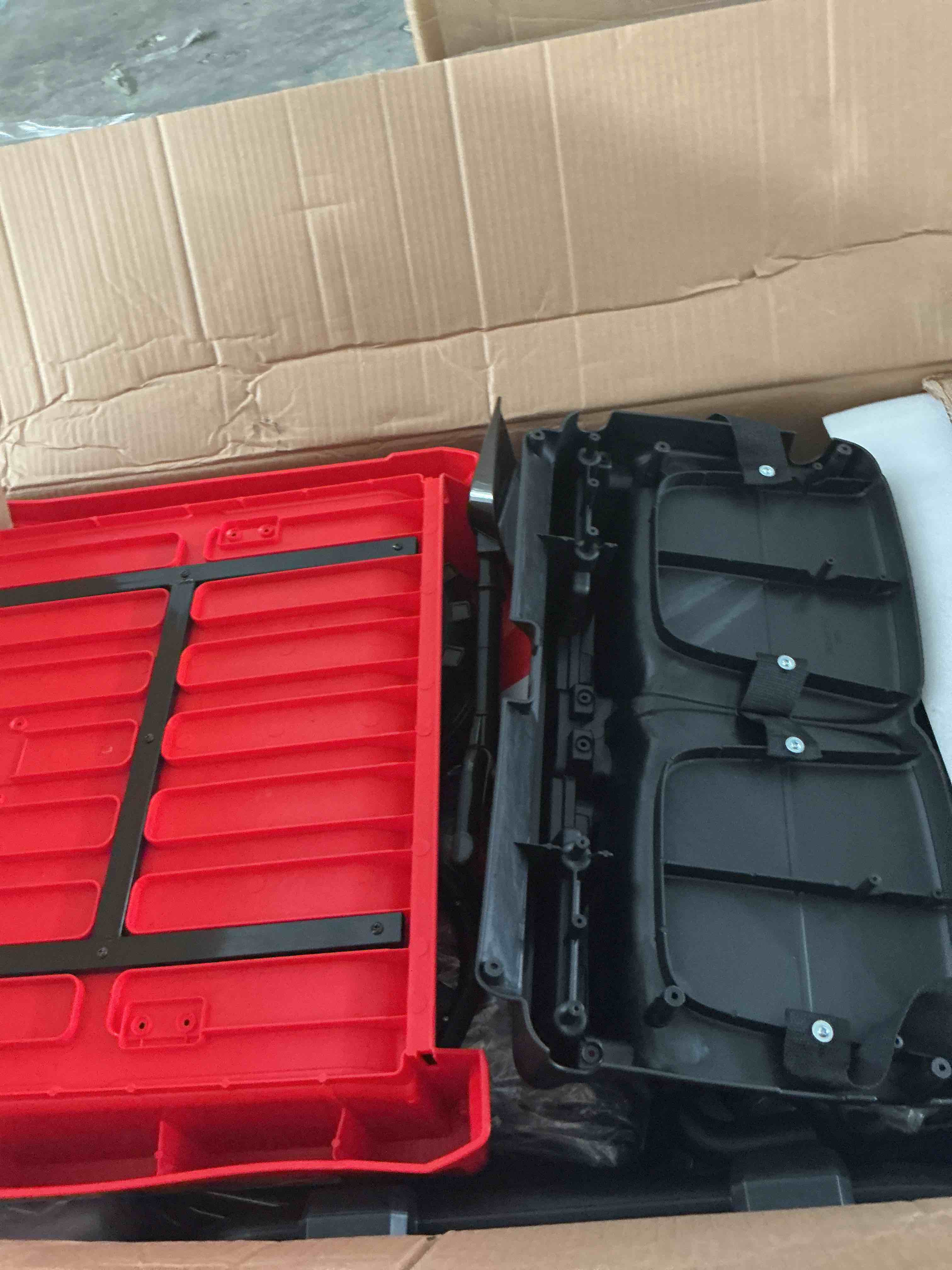 Condition photo showing New/Like New for 24v ride on toys for kids 4-8, power wheels 4x200w,utv ride on car with2 seaters,gift flower, remote control, birthday gift,music bluetooth, led light, red