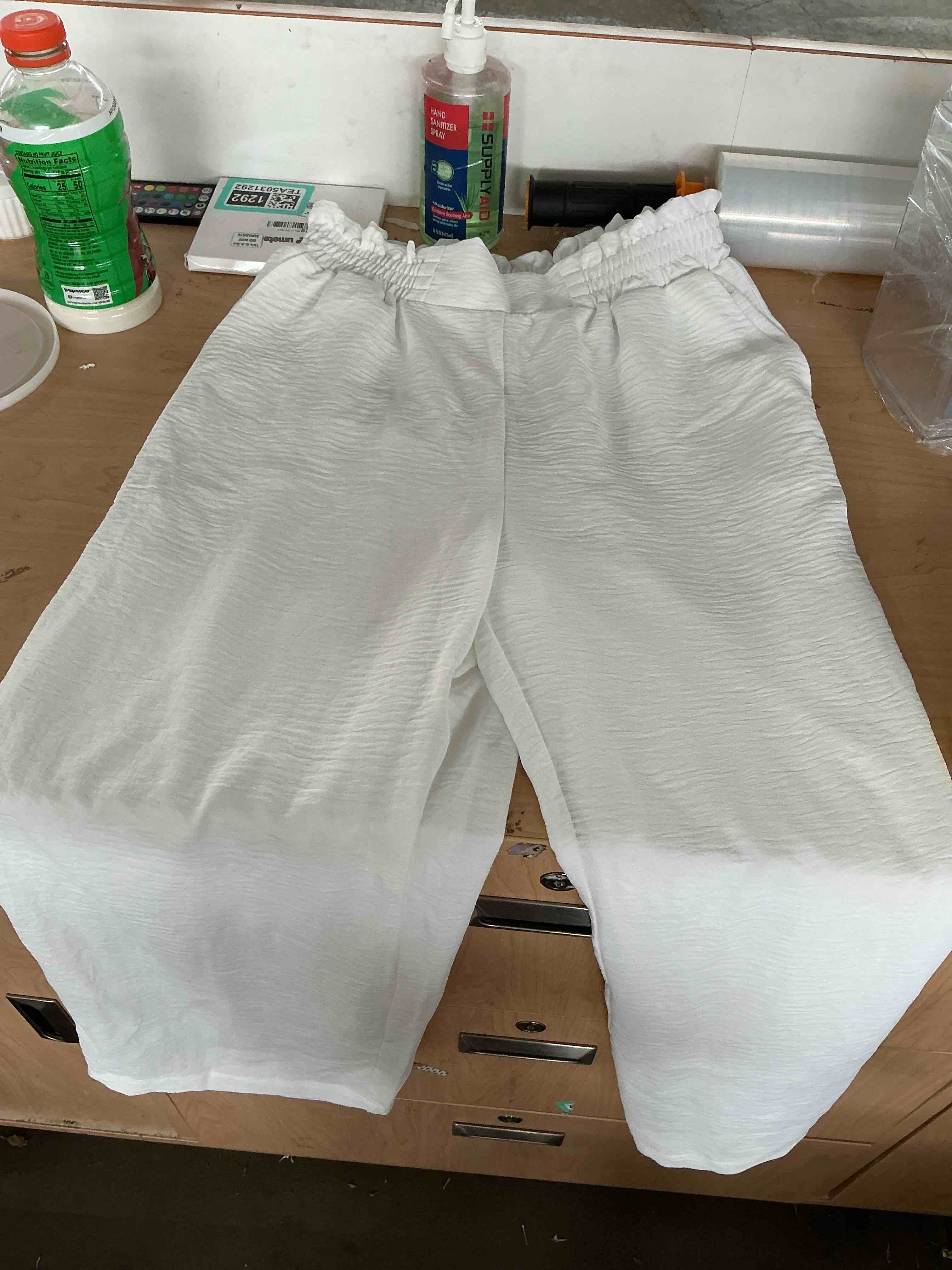 Condition photo showing As Is for anrabess womens wide leg palazzo pants summer beach high waisted cropped flowy pants 2026 dressy casual trousers with pockets