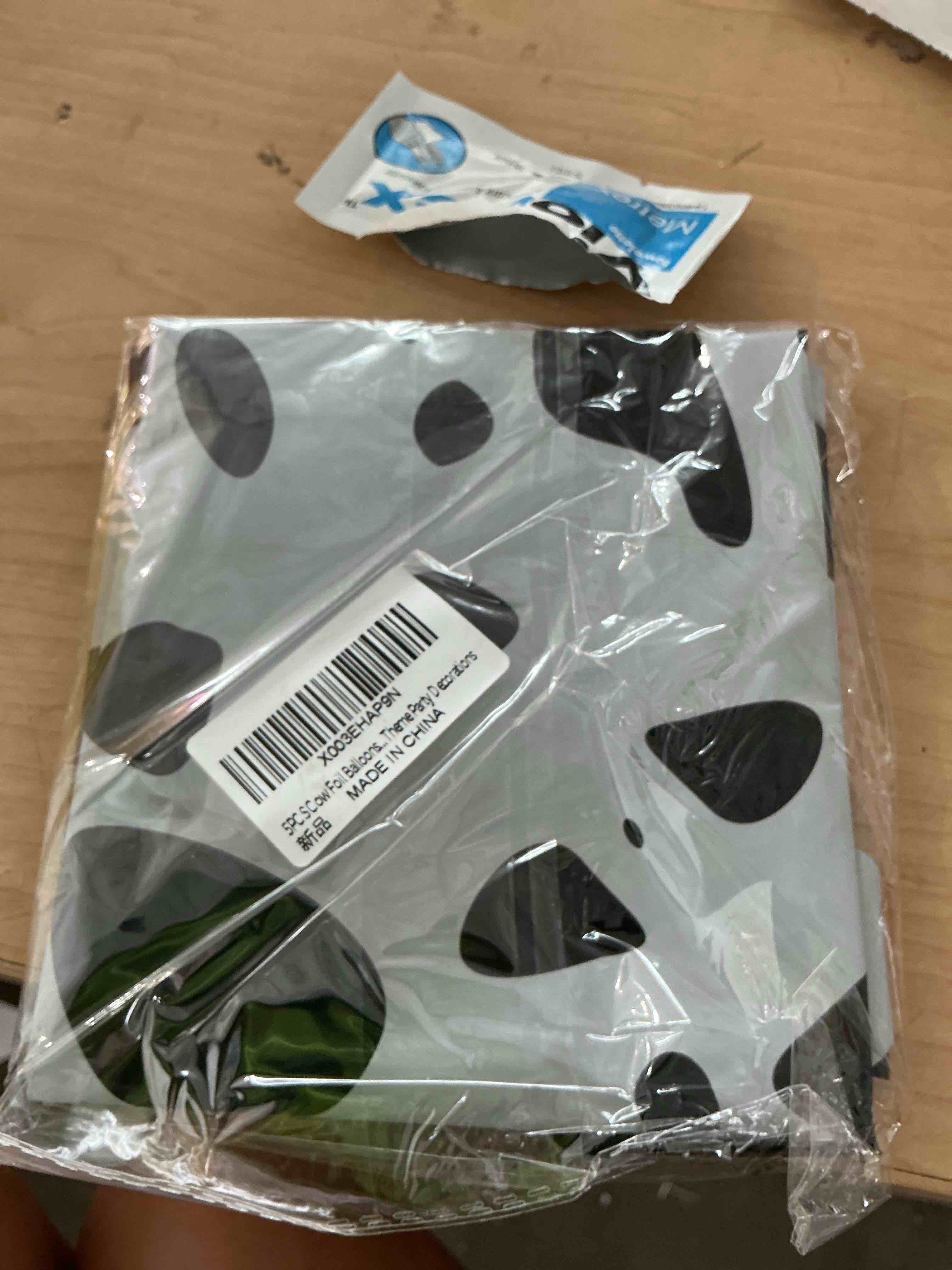 Condition photo showing New/Like New for 5pcs cow foil balloons cow shape mylar foil balloon baby shower one 1st birthday barnyard farm animal theme party decorations