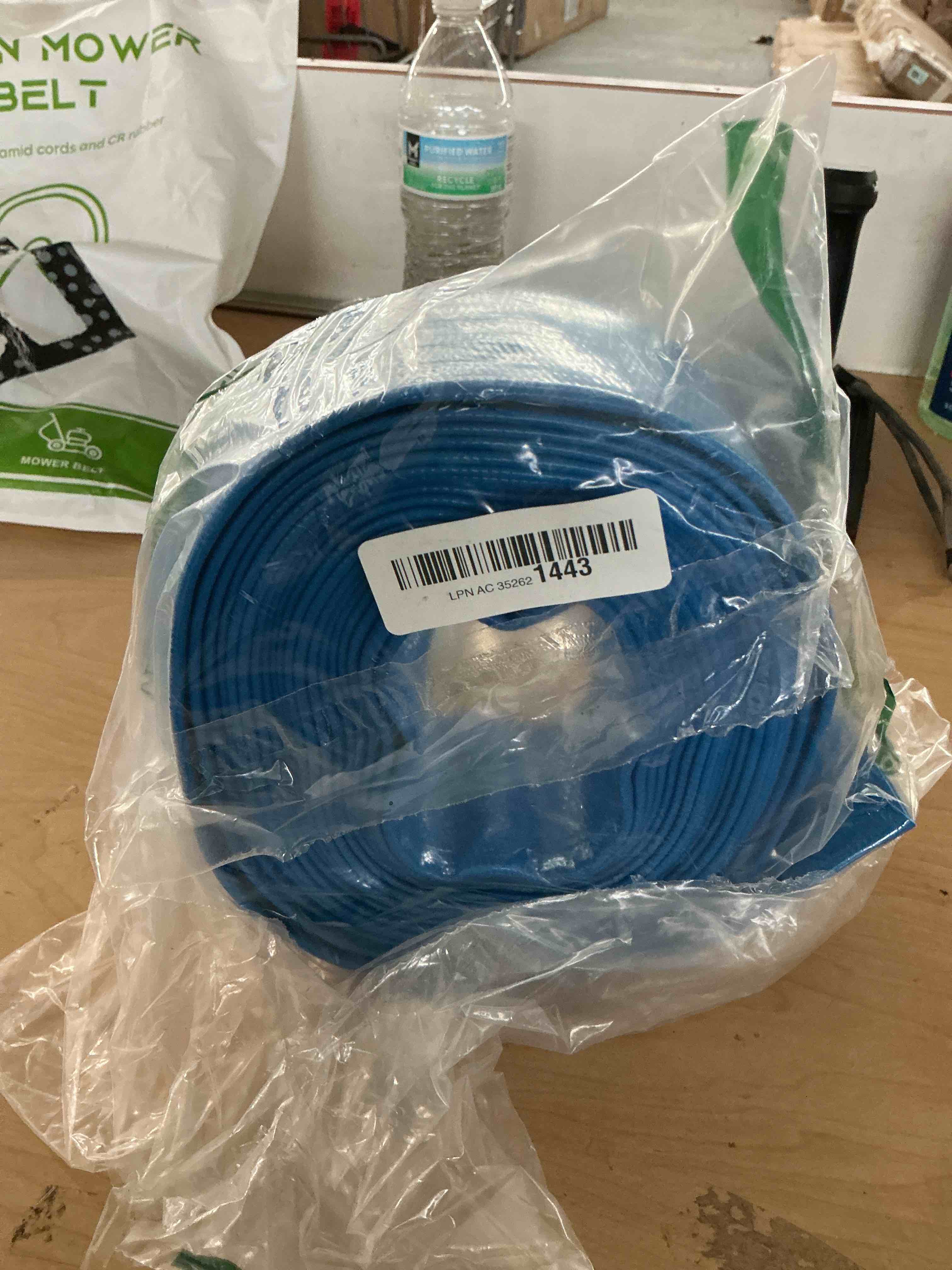 Condition photo showing New/Like New for 2 in x 30ft pool backwash hose heavy duty drain discharge double pvc layflat hose with 2 clamps, weatherproof burst resistant for water transfer, sump pump, pool filter, pool drain (9.2m,blue)