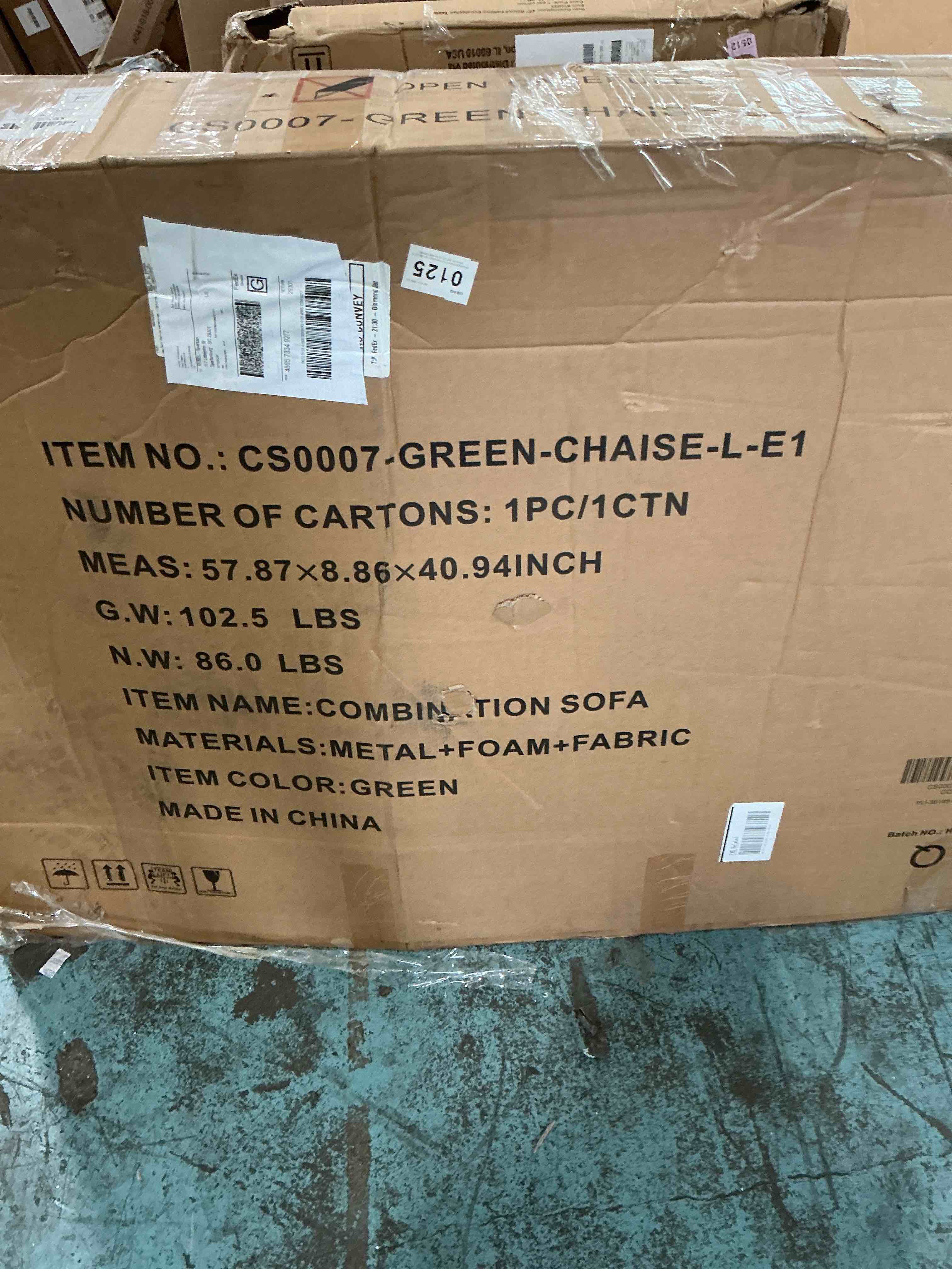 Condition photo showing New/Like New for 105" convertible sectional sofa, u shape cloud couch, comfy couches with double chaise and sleepable armrests, 4 seats sectional couches for living room, green box1/2 left side only