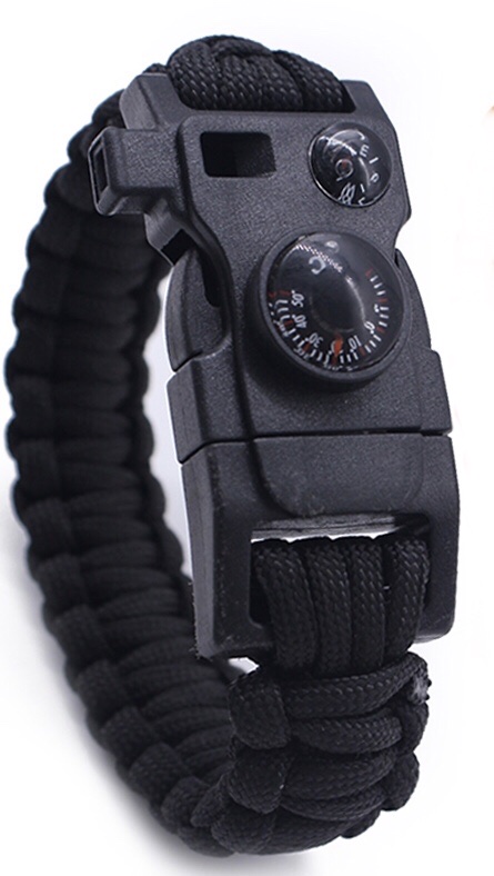 Military Tactical Survival Paracord Bracelet with Compass