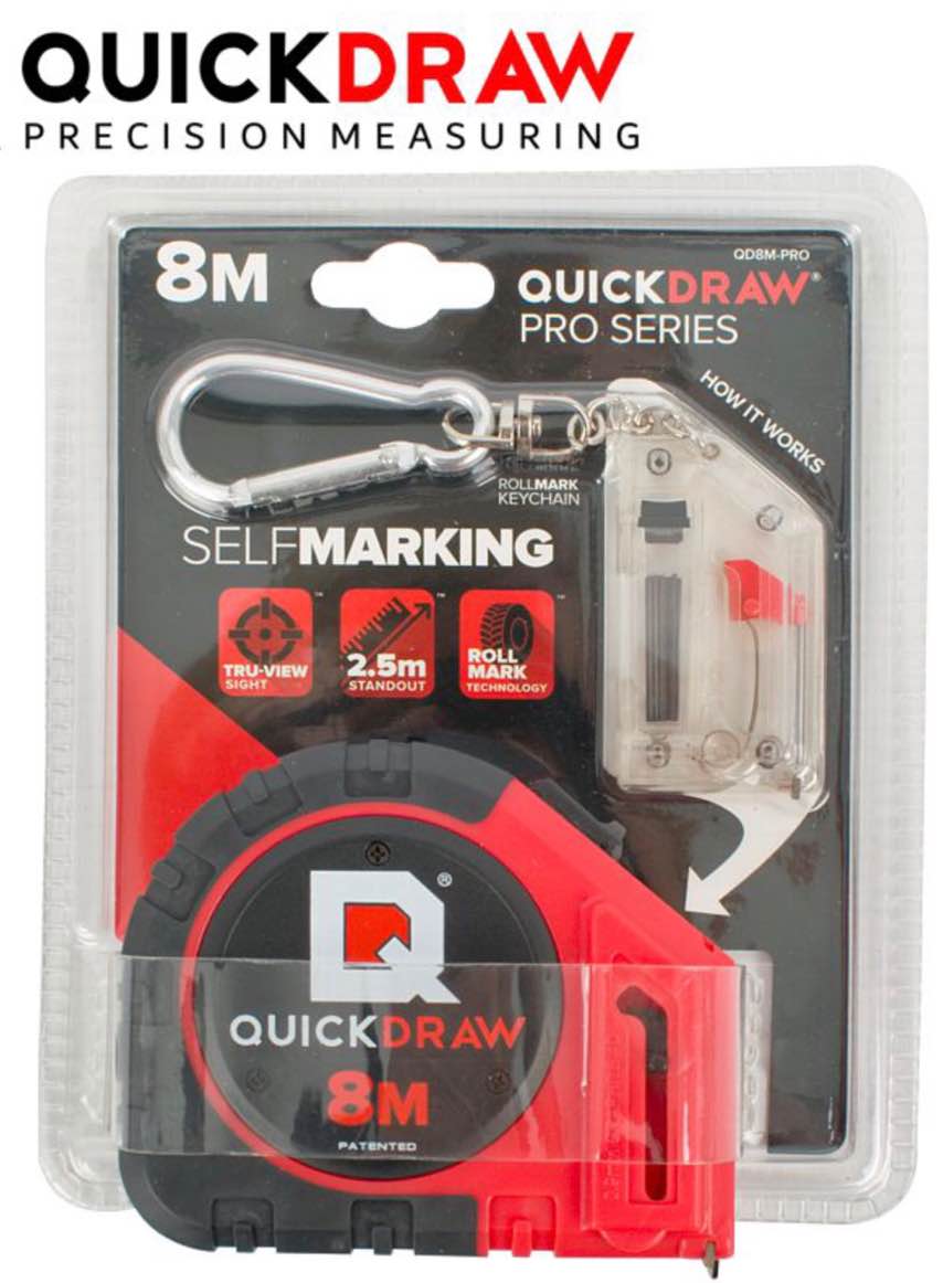 25 Foot QuickDraw Pro Series Self Marking Measuring Tape