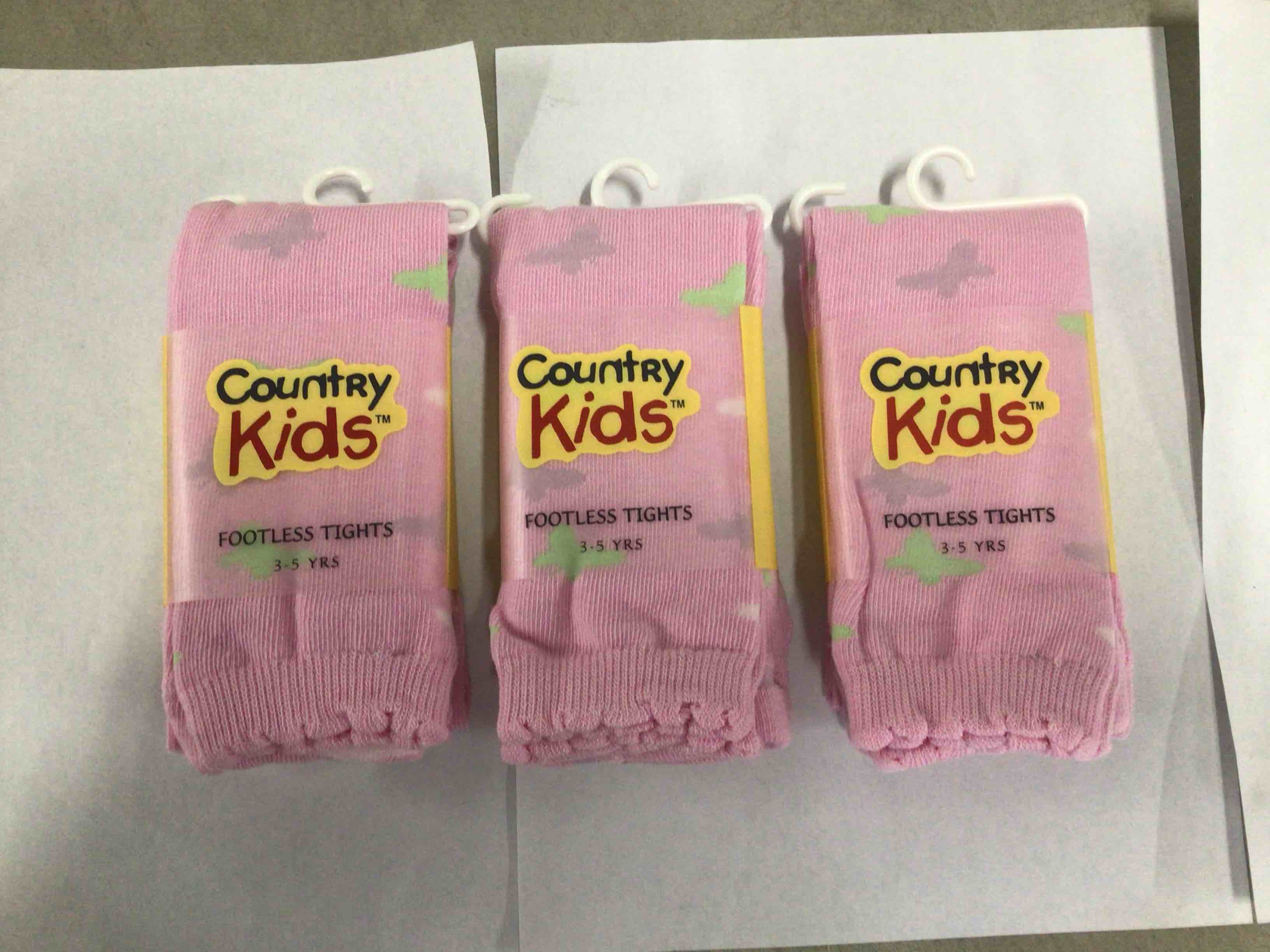 Country Kids Cotton Footless Tights ,3-5 Years.Pink