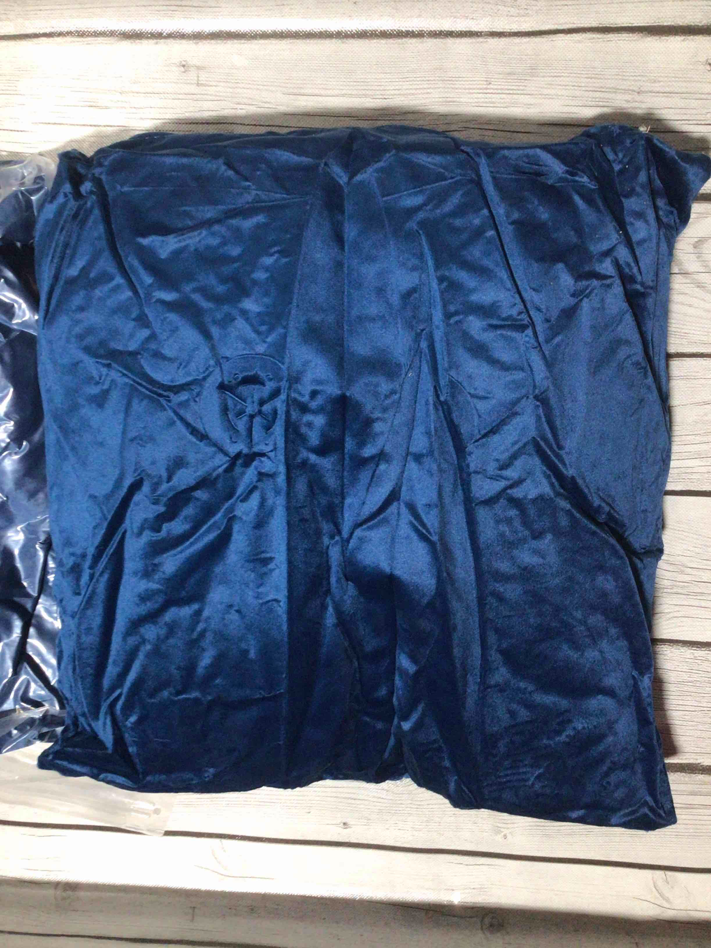 Condition photo showing New/Like New for NiNi ALL Decorative Throw Pillow Covers Velvet 16x16 Inch Pack of 2 Blue Cushion Covers Soft for Couch Sofa Bedroom Living Room Outdoor