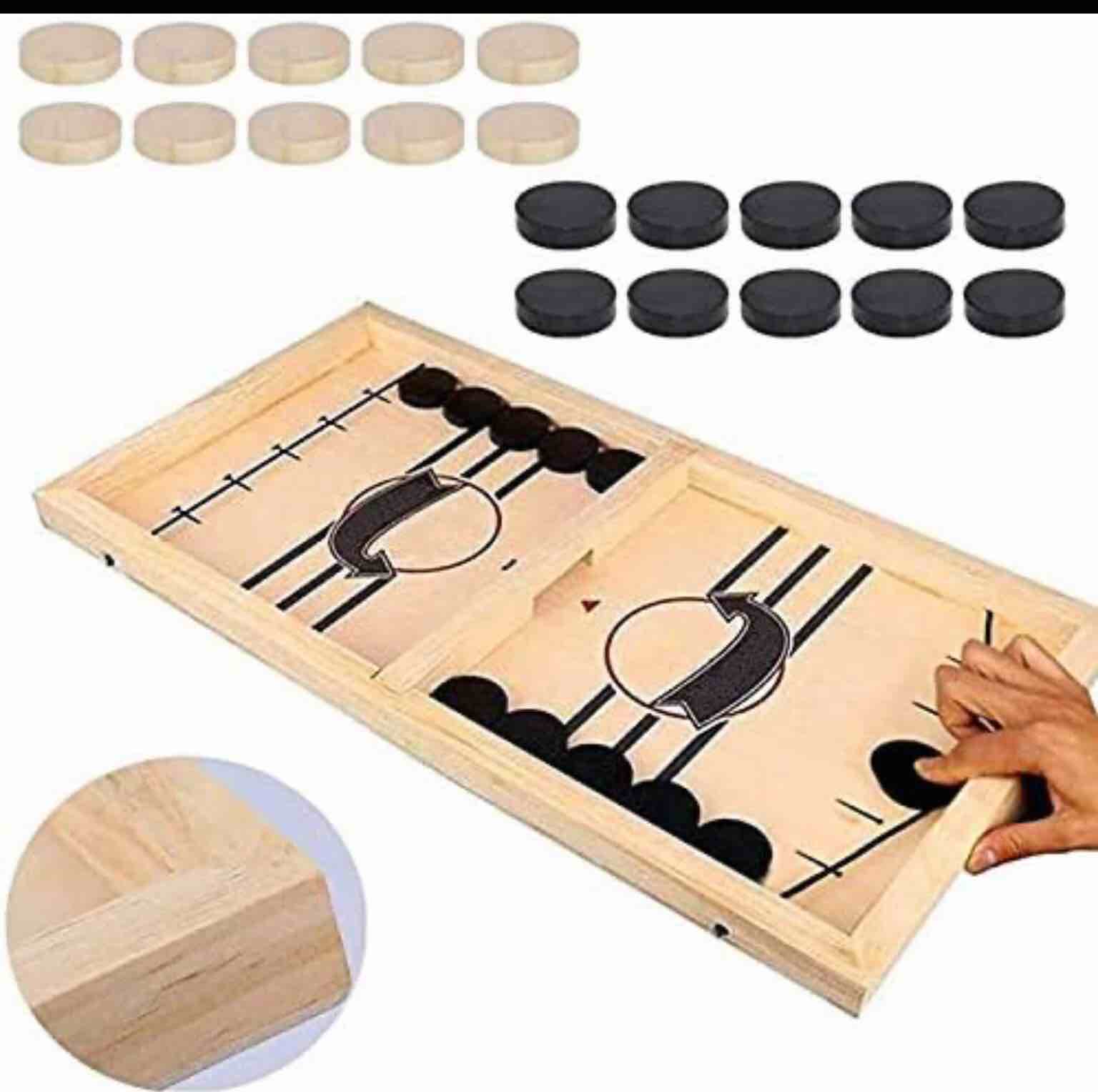 Fast Sling Puck Game Paced,Tinfence Table Desktop Battle,Winner Board Games Toys for Adults Parent-Child Interactive Chess Game (22.7 x 12.5 in)