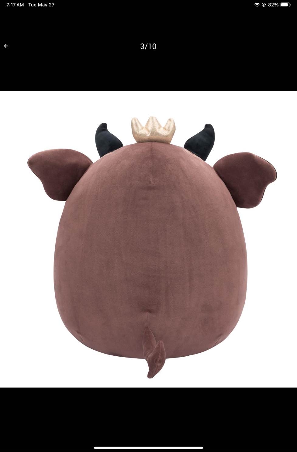 Squishmallows Original 16-Inch Ambergris Burgundy Goblin King - Official Jazwares Plush (Large)