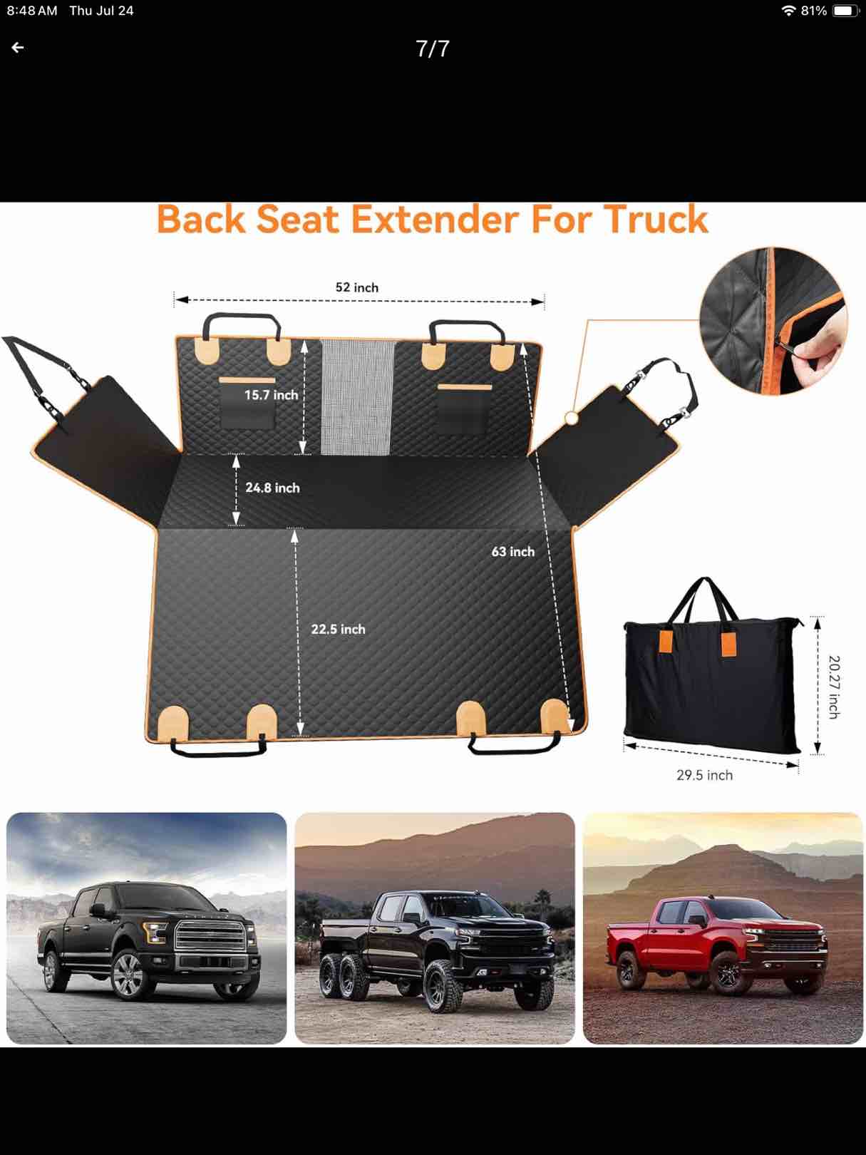 Dog Back Seat Extender - Support 500lbs, Heavy Duty Scratchproof Nonslip Rear Seat Dogs Cover for Car, 100% Waterproof Backseat Dogs Hammock, Car Large Space Dog Cover Bed for SUV Trucks