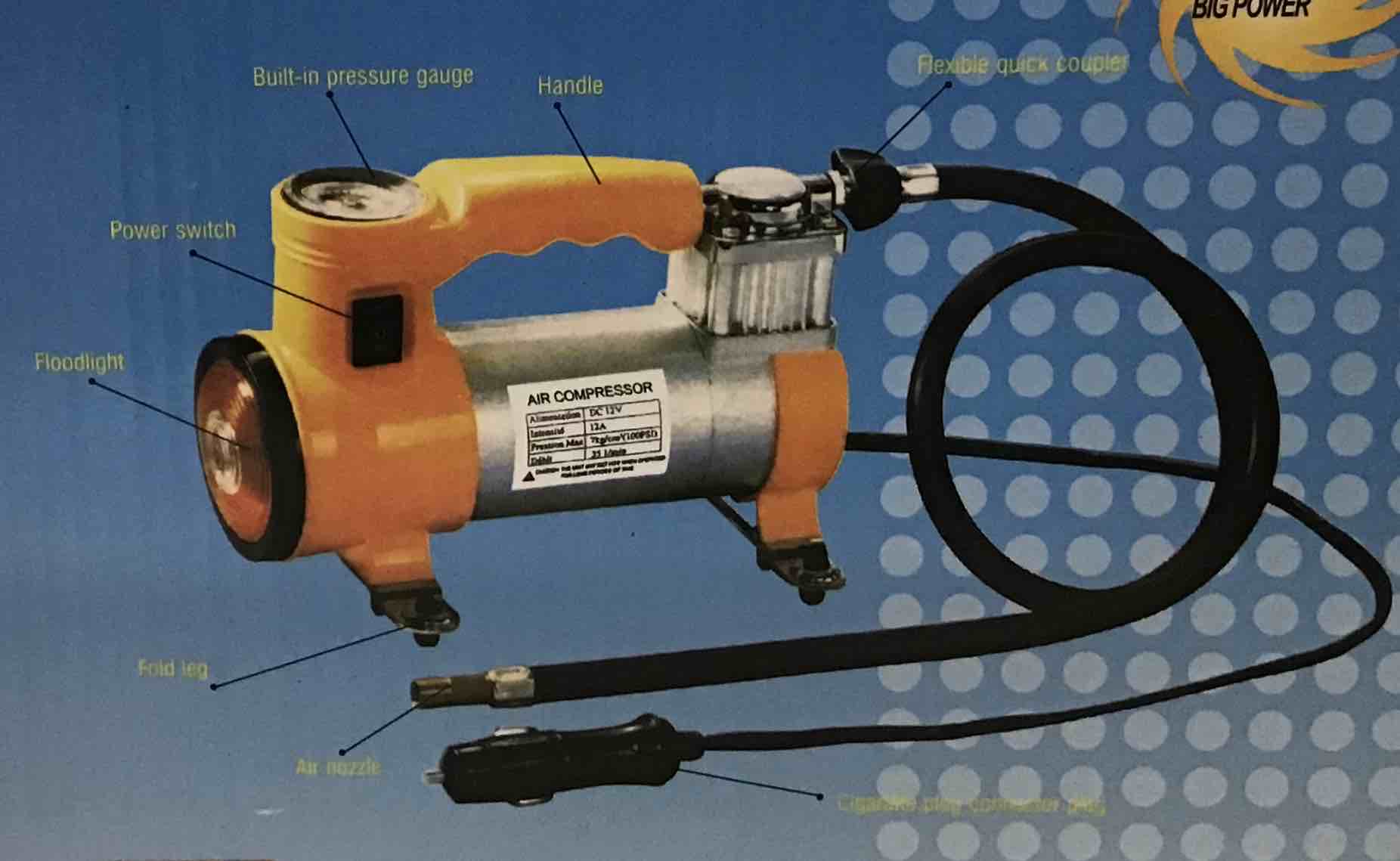 Seagull Heavy Duty Air Compressor HD-504: Air Captain 150 PSI 12 Volt