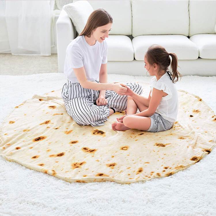 Giant Cozy Tortilla Burrito Blanket60inch Diameter