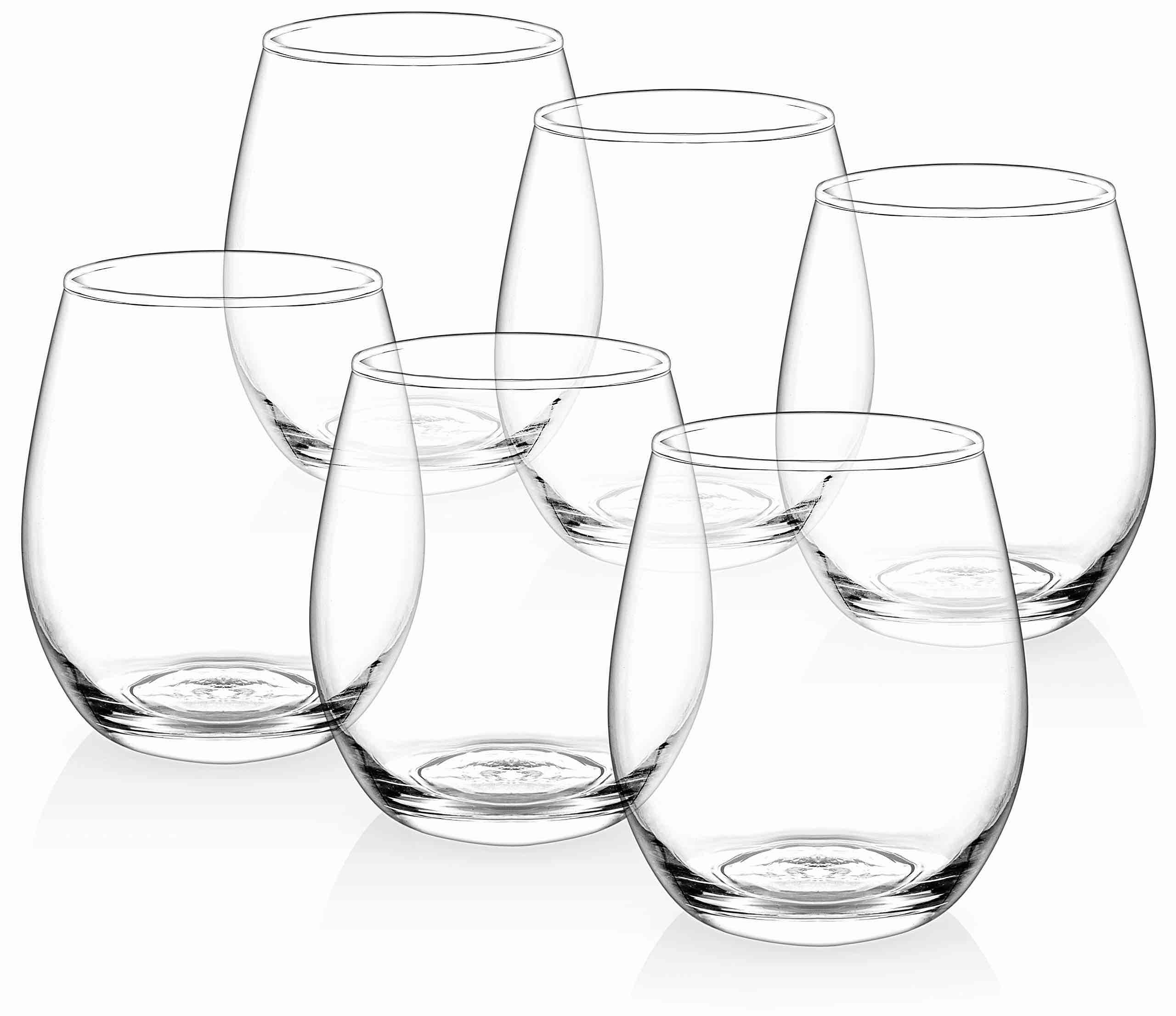 Libbey  Wine Glasses-Premium 12 OZ  Glasses - Set of 6