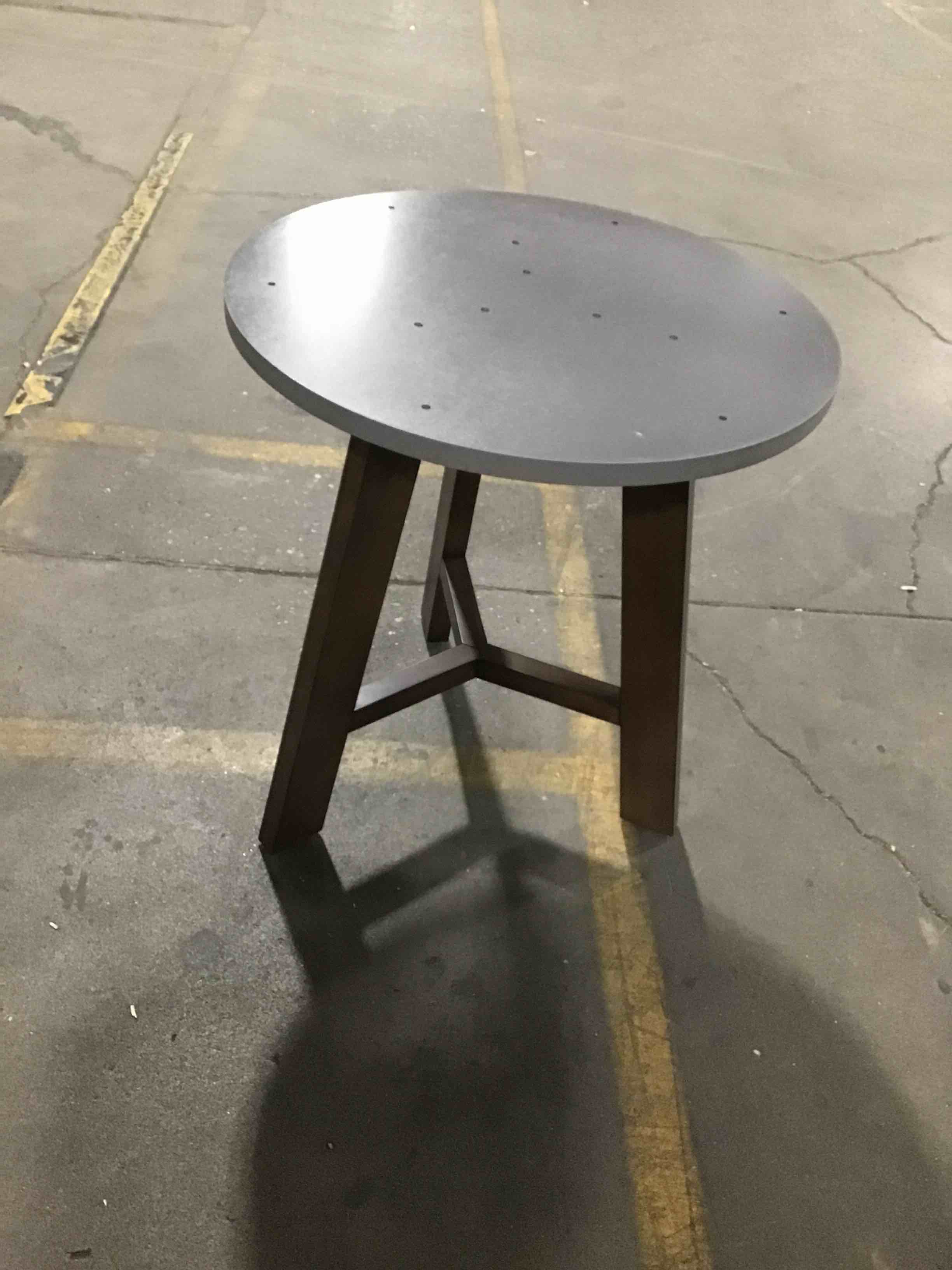 Dinning Table Round Base, Silk Grey