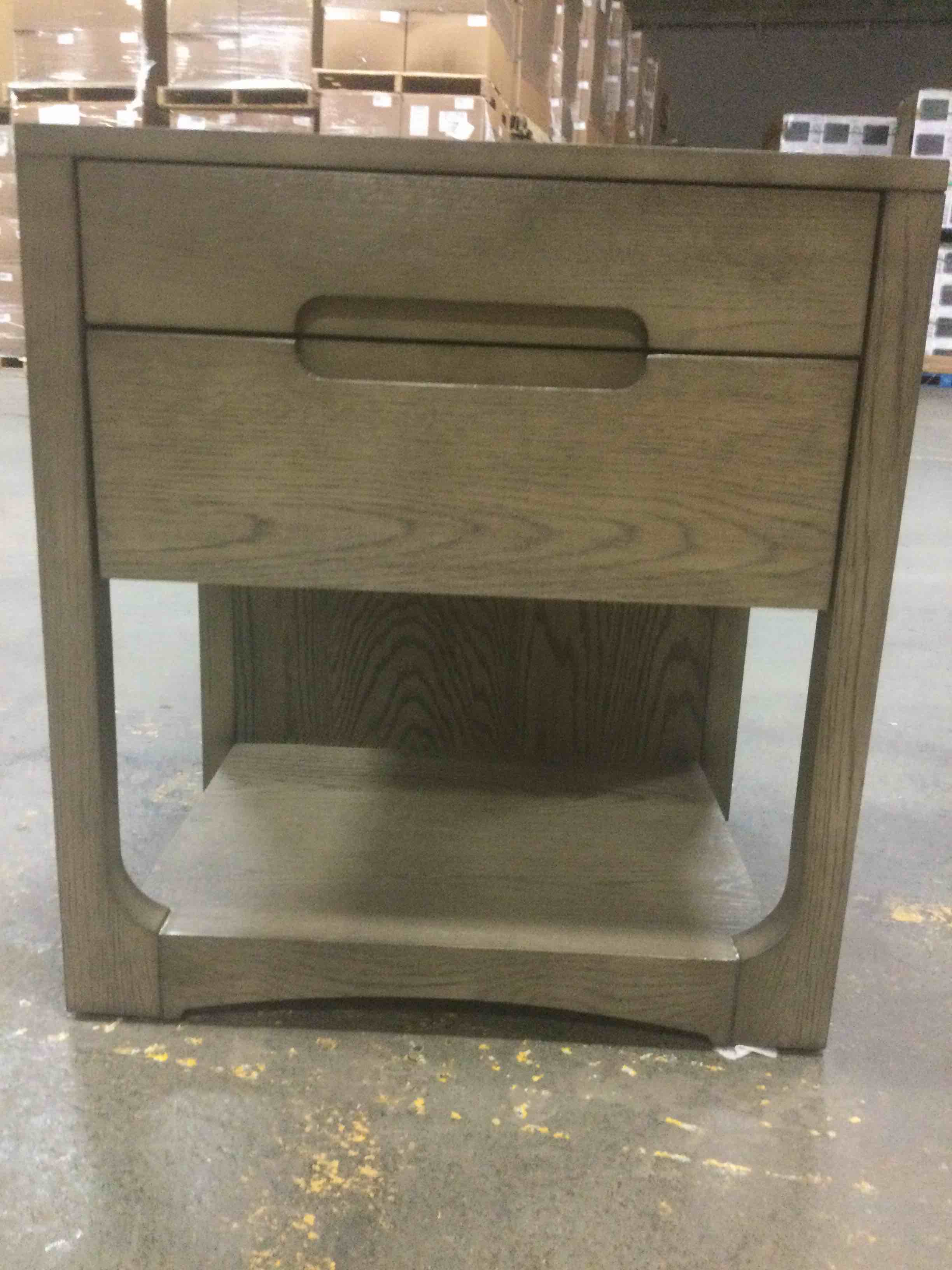 Landing 2 Drawer Nightstand Right, Finish: Carter Oak, Outlet: Black, Pull: Integrated 