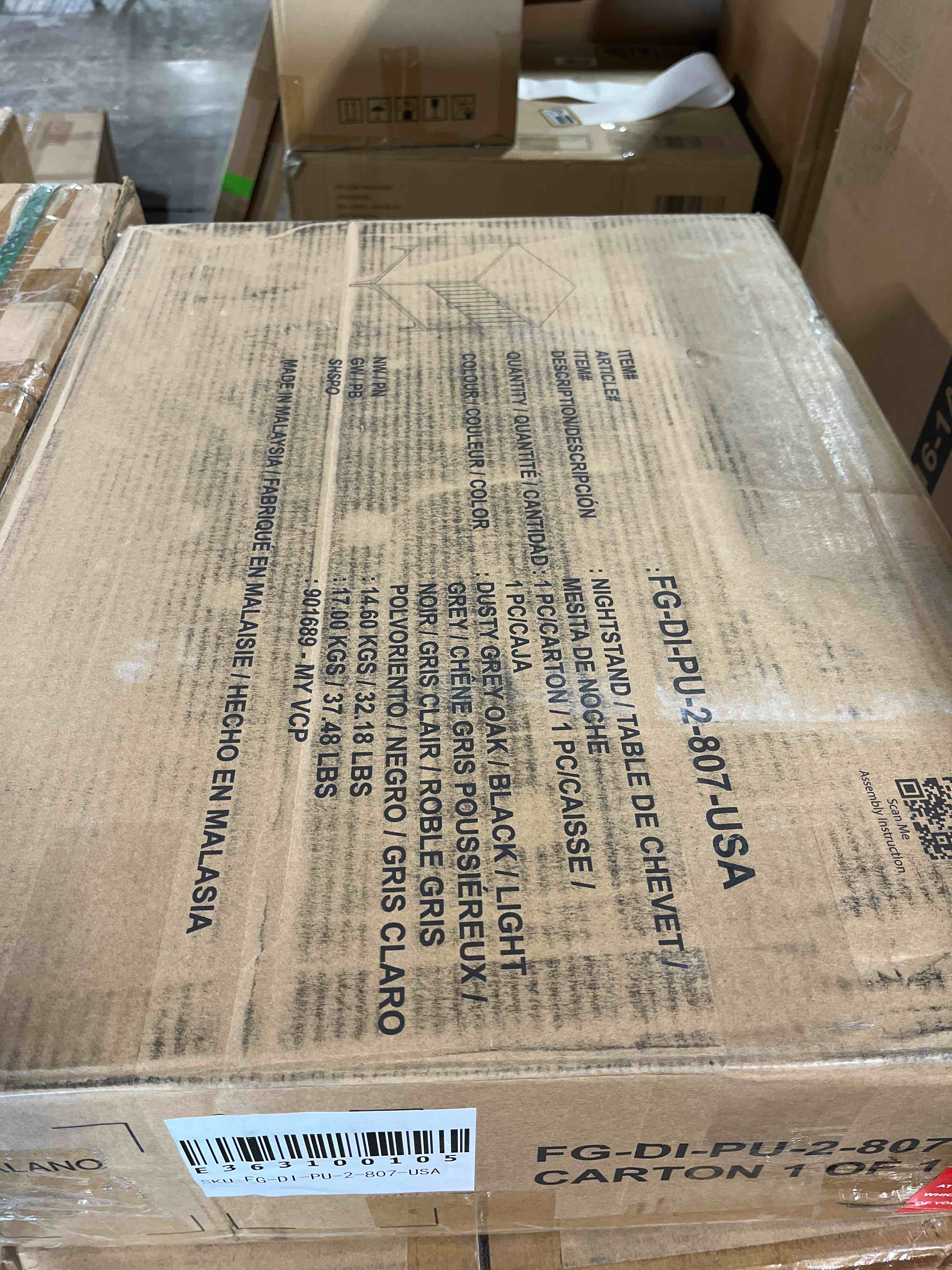 norcross 23"h 2 drawer nightstand