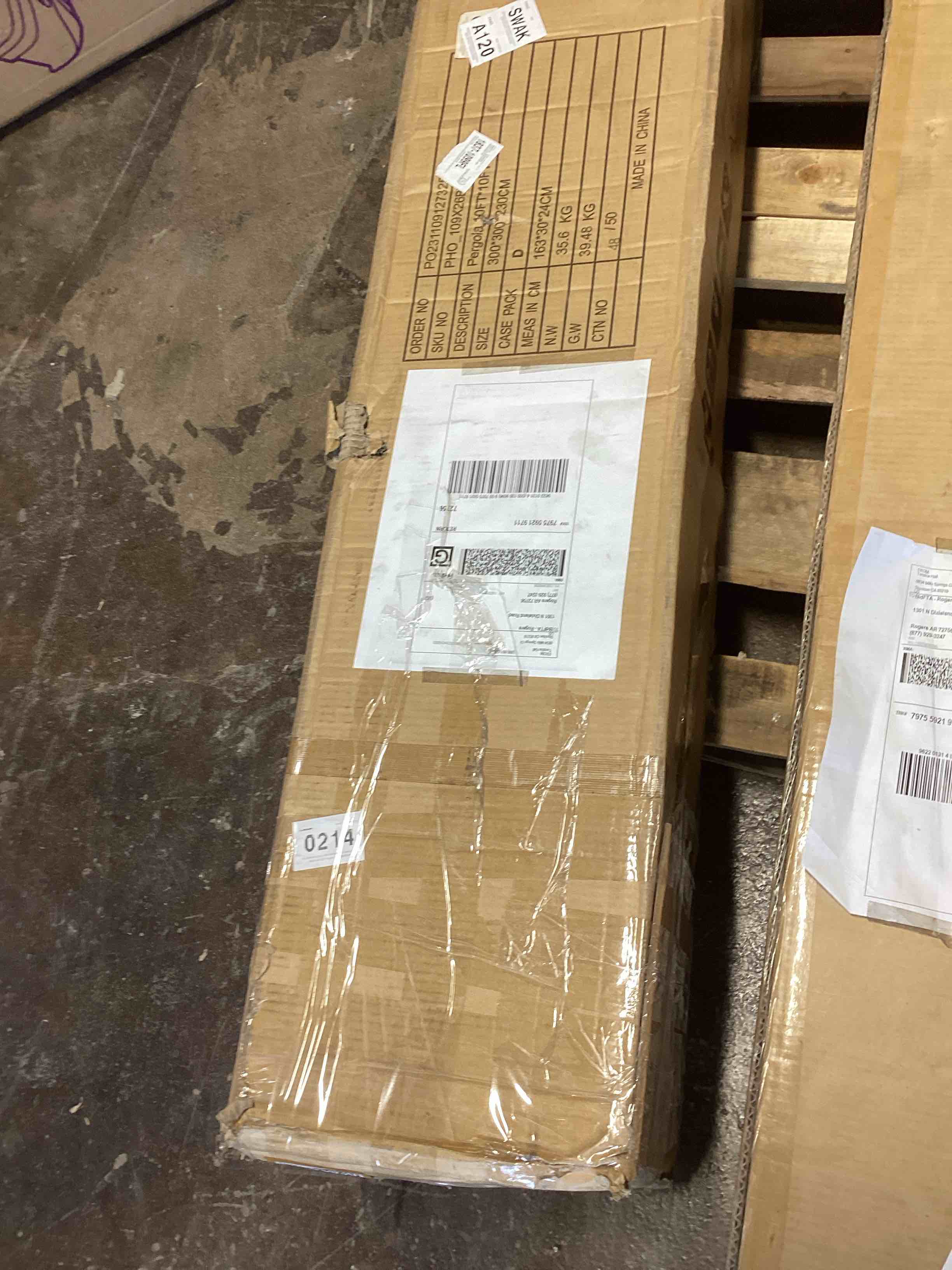 10 x 10 ft wood pergola with retractable sunshade canopy, solid structure