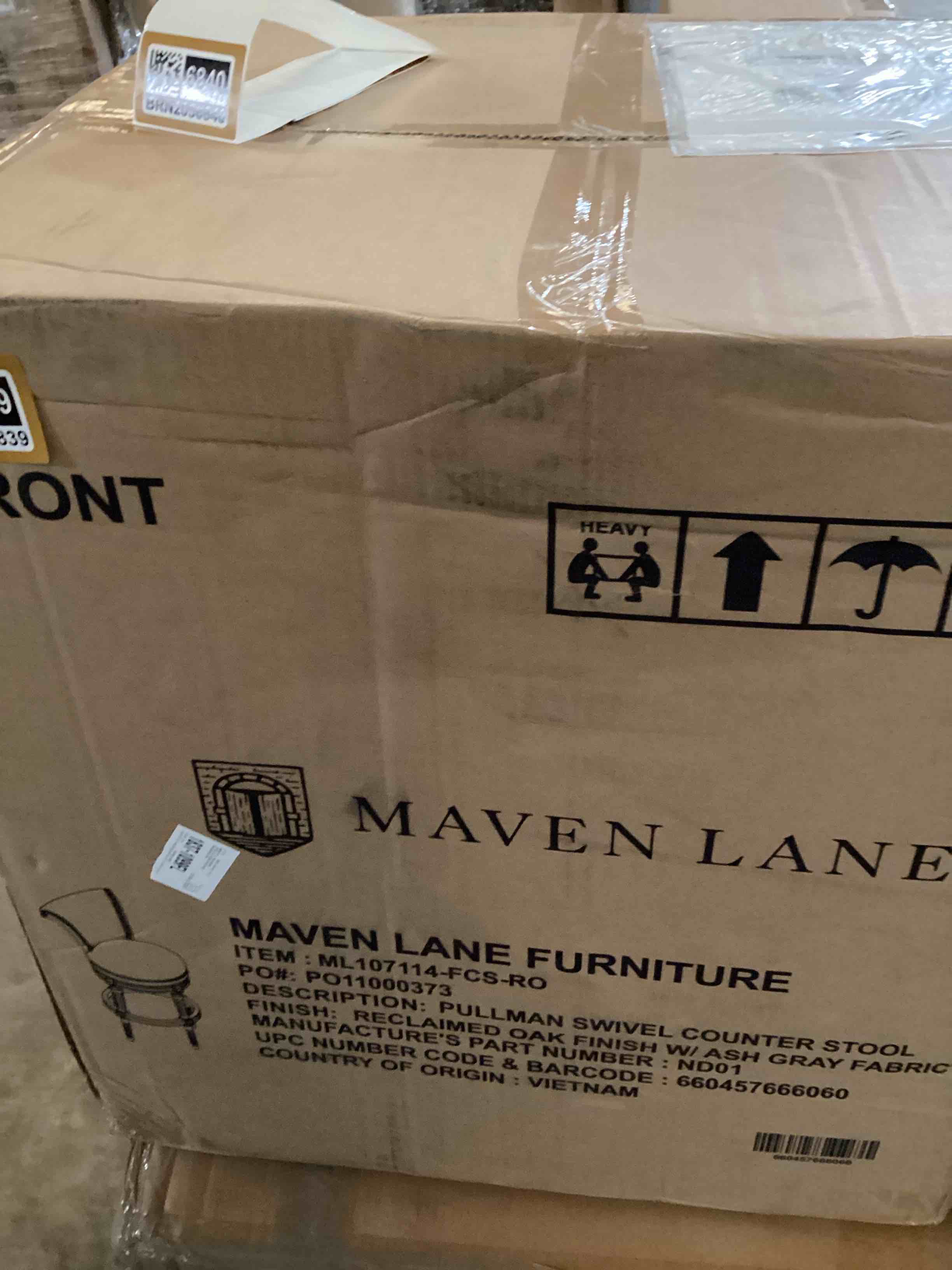 maven lane pullman stool with fabric upholstery