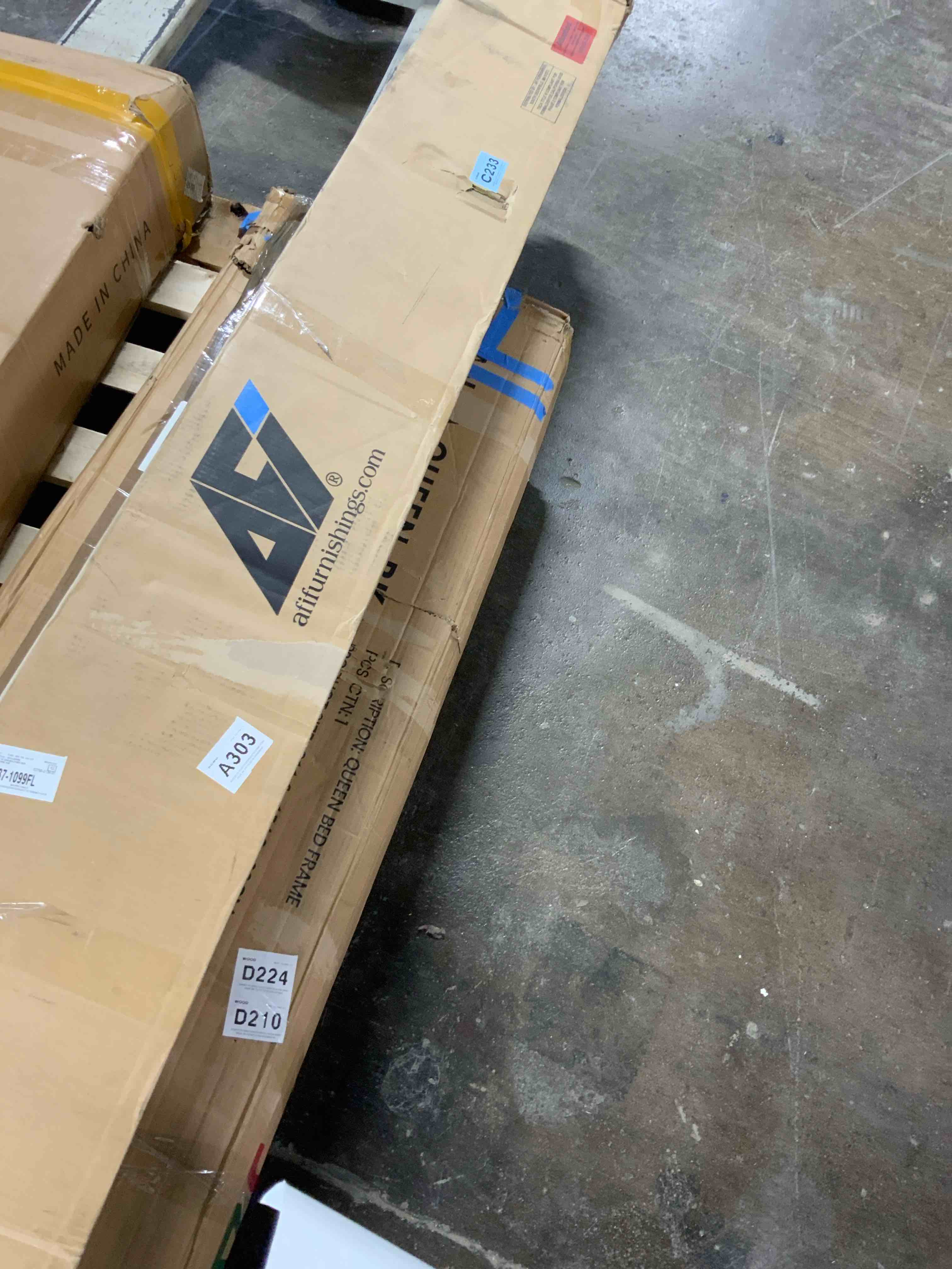 Ambie Low Profile Solid Wood Slatted Spindle Sleigh Bed