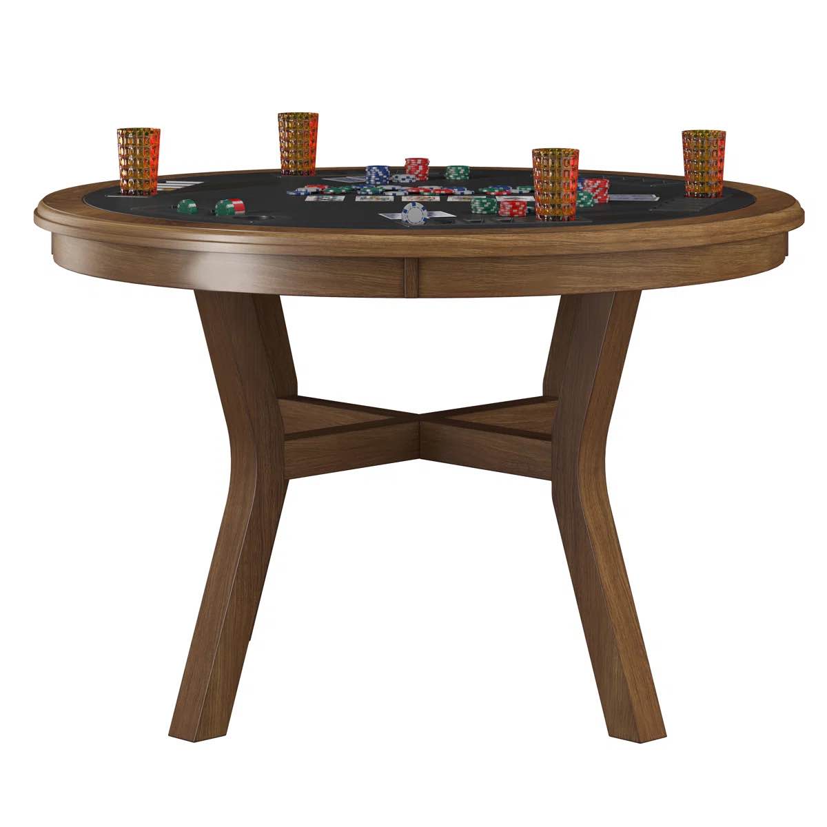 Gillette Round Solid Wood Dining and Poker Table