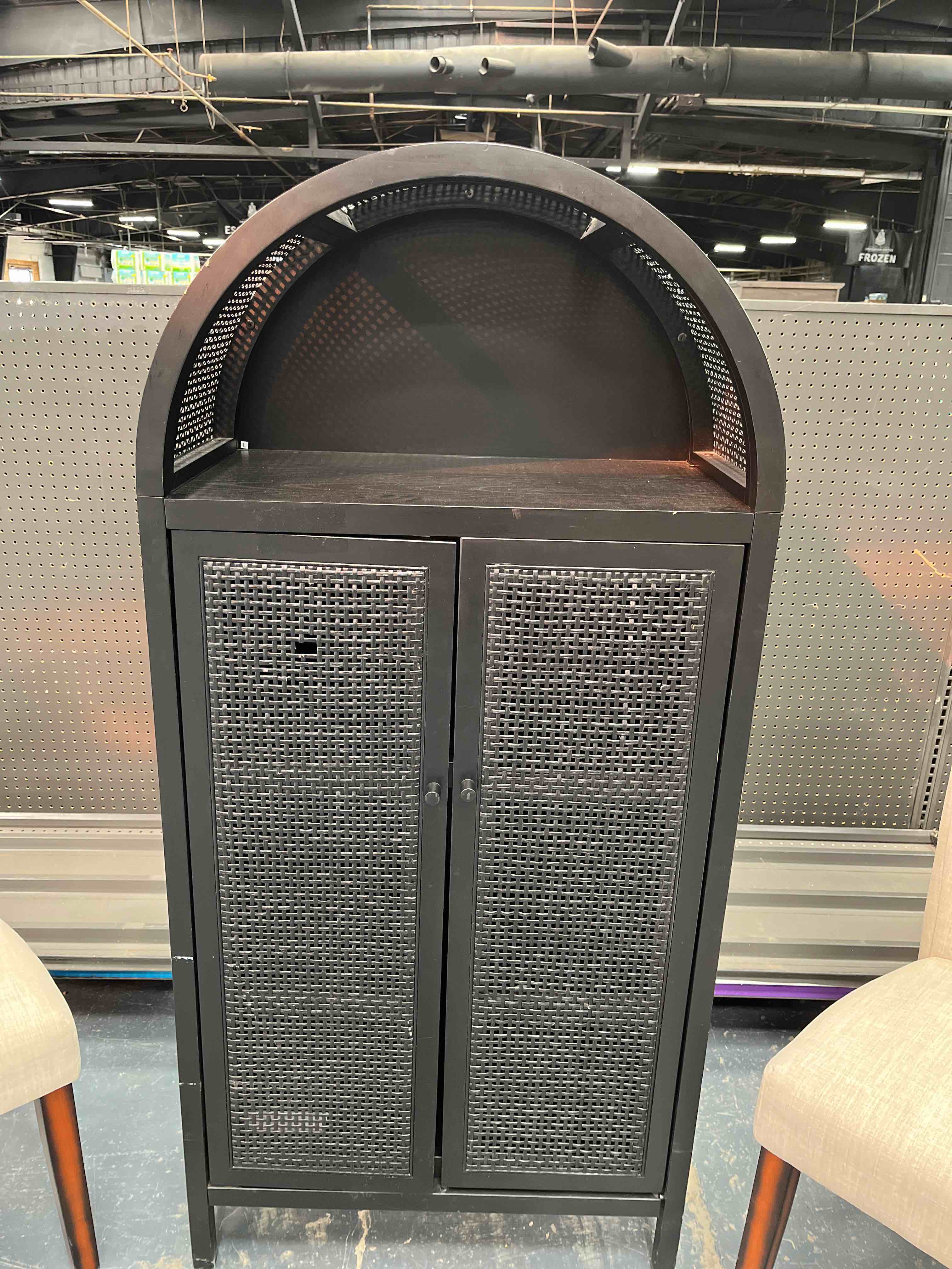 Black Wicker Cabinet 