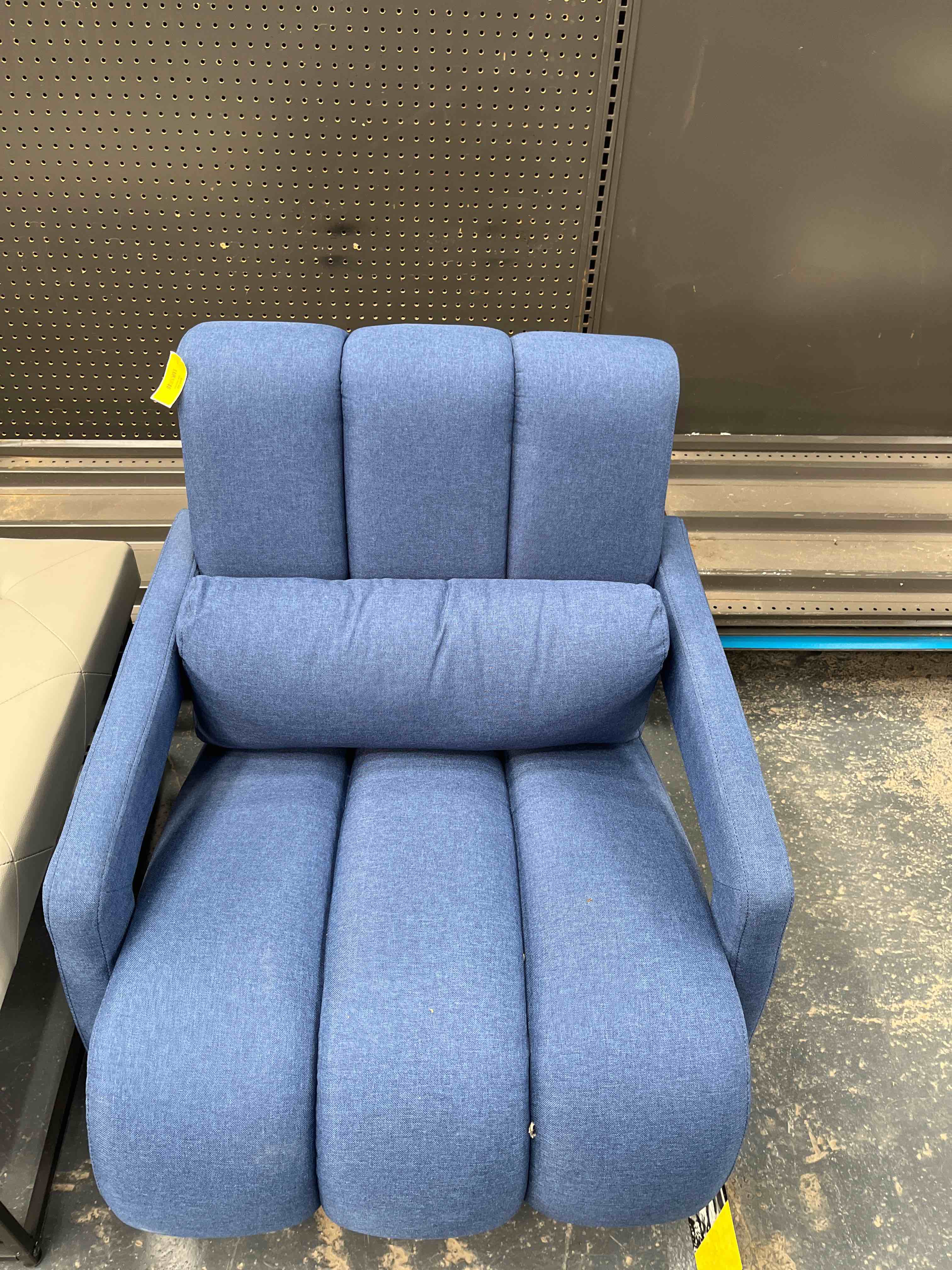 Blue Upholstered Lounge Chair 