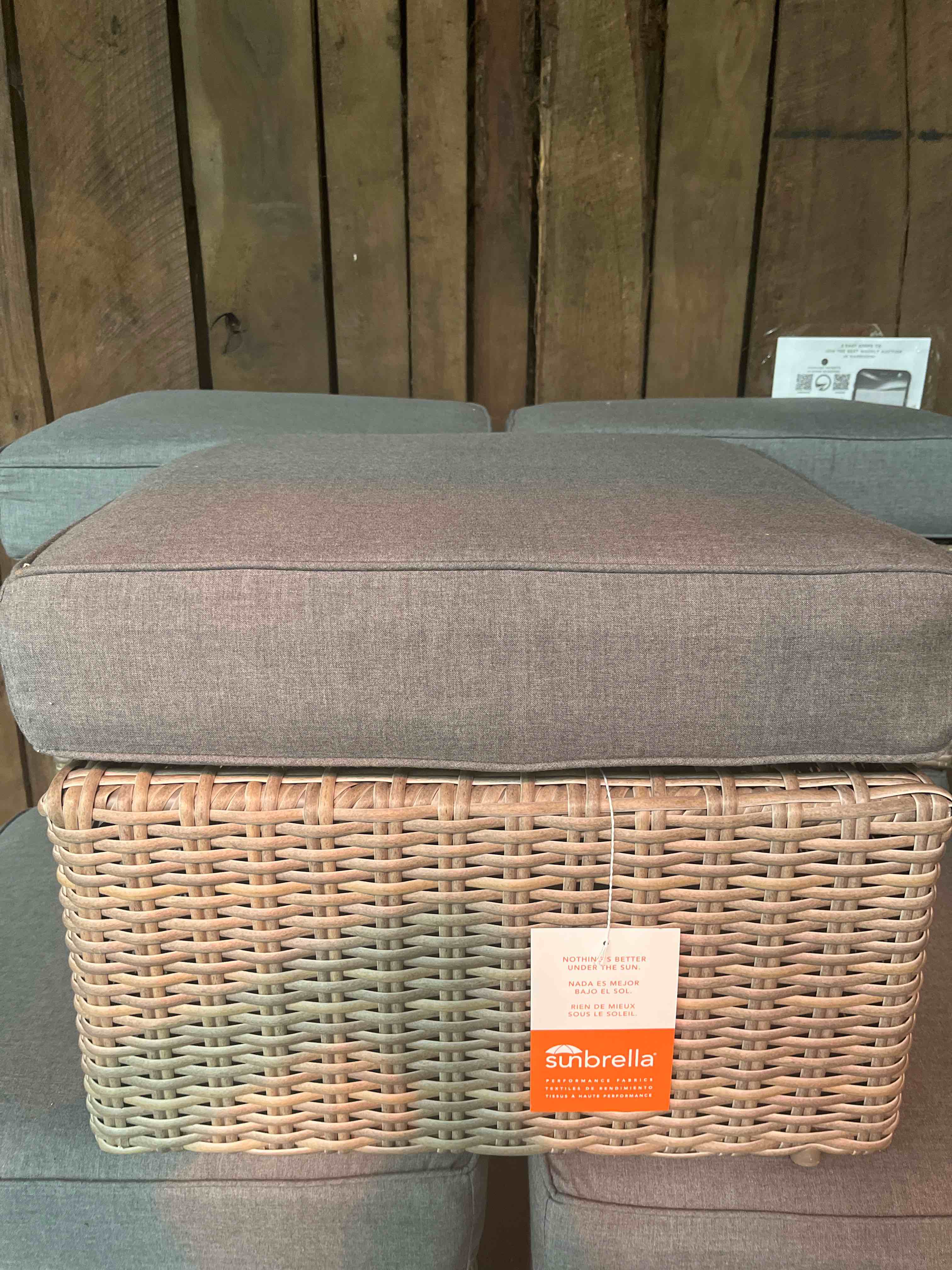 Sunbrella Rattan Ottoman