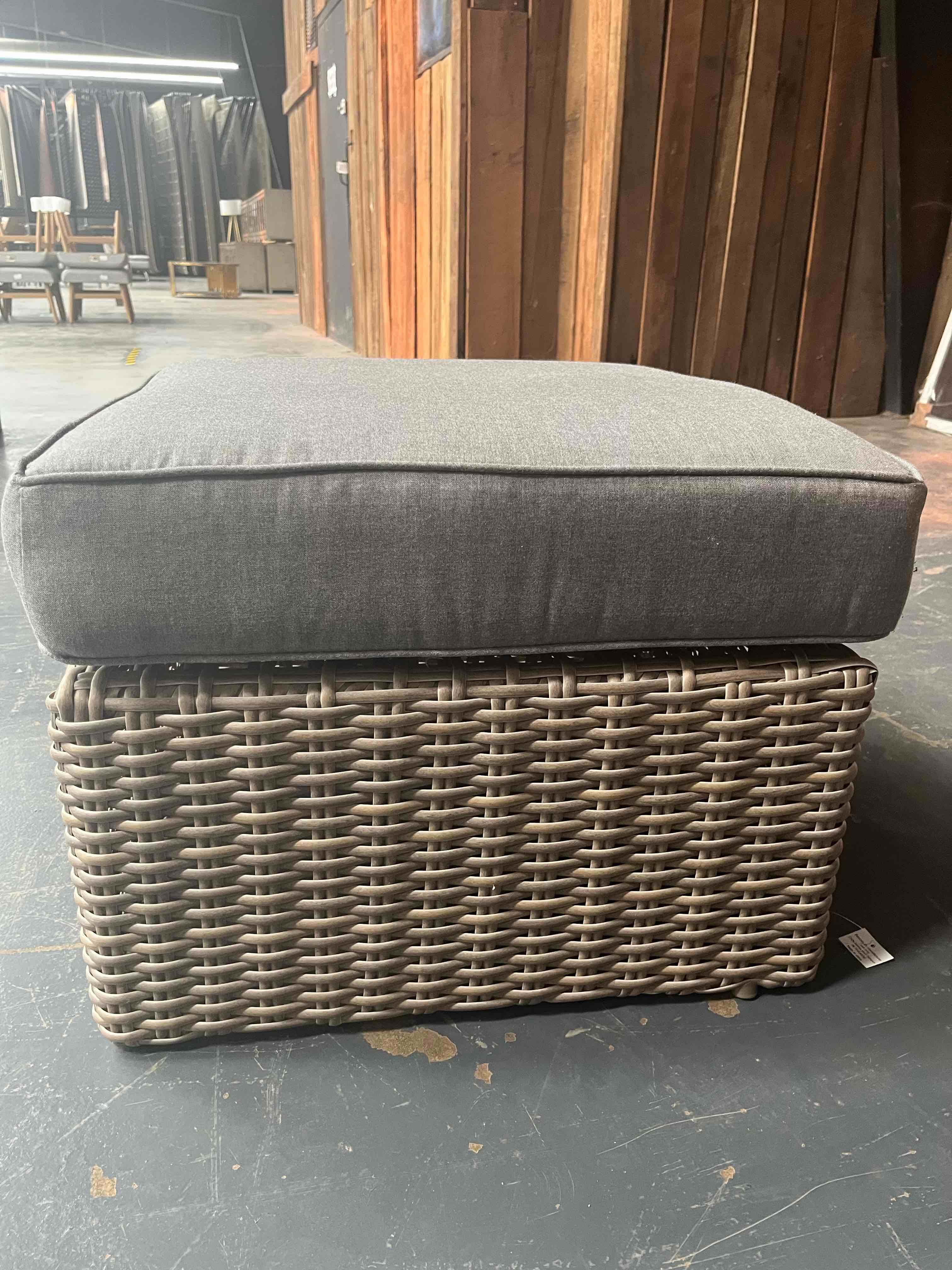 sunbrella rattan ottoman 