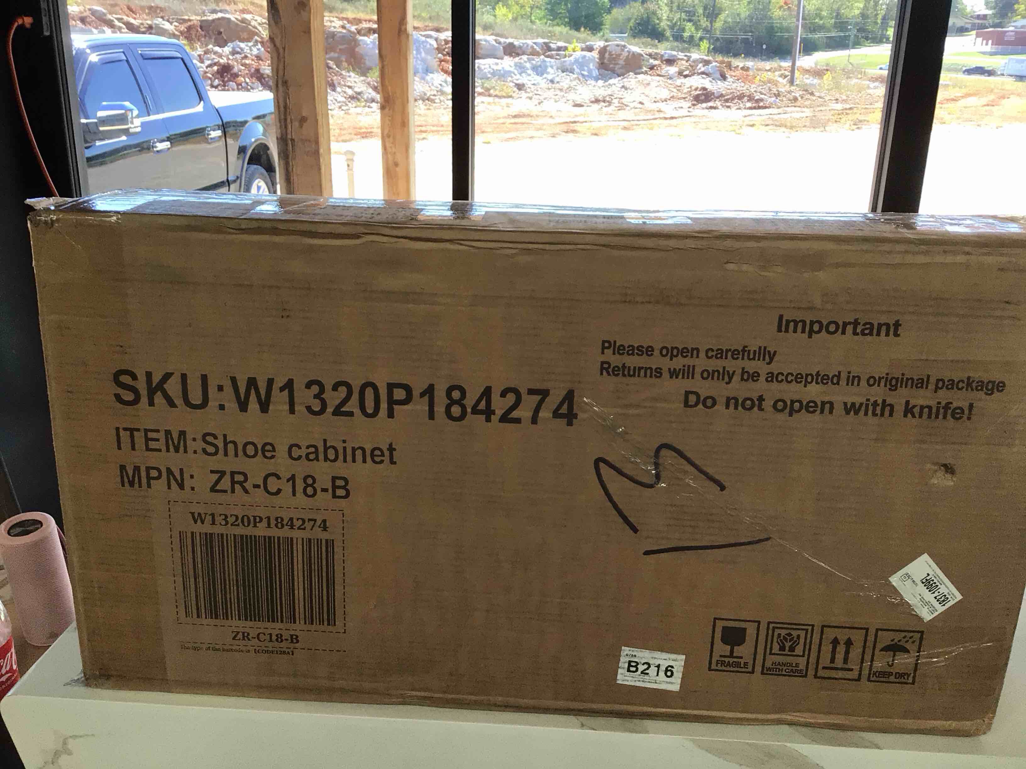 Glass Door Shoe Box Shoe Storage Cabinet For Sneakers With RGB Led Light