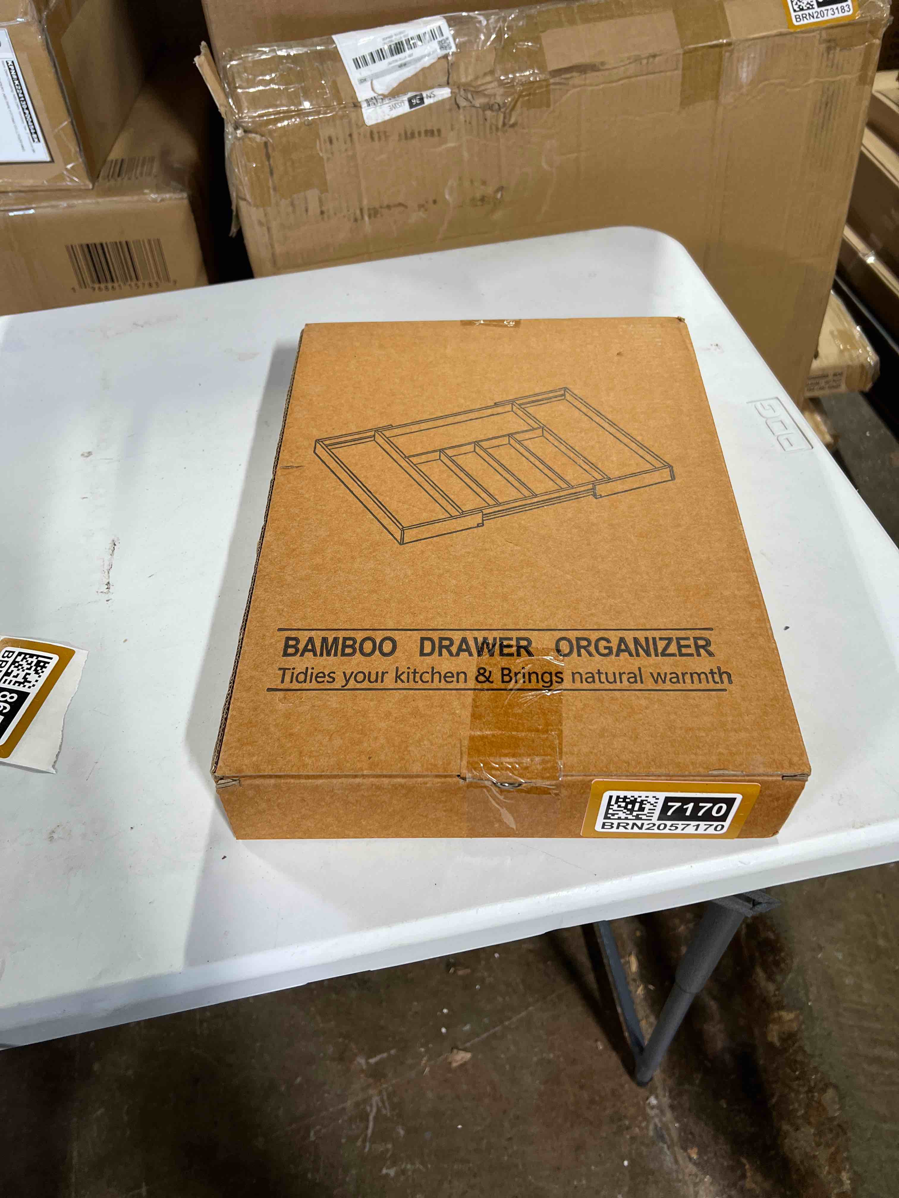 Bamboo Drawer Organizer As-Is