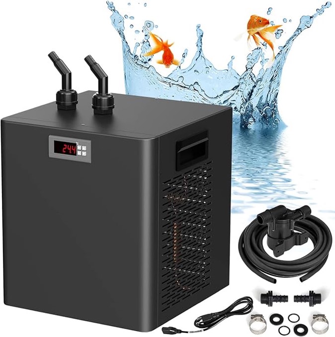 42/79 Gal Aquarium Chiller, 1/10&1/3 HP Fish Tank Water Chiller with Quiet Design Compressor, Refrigerator
