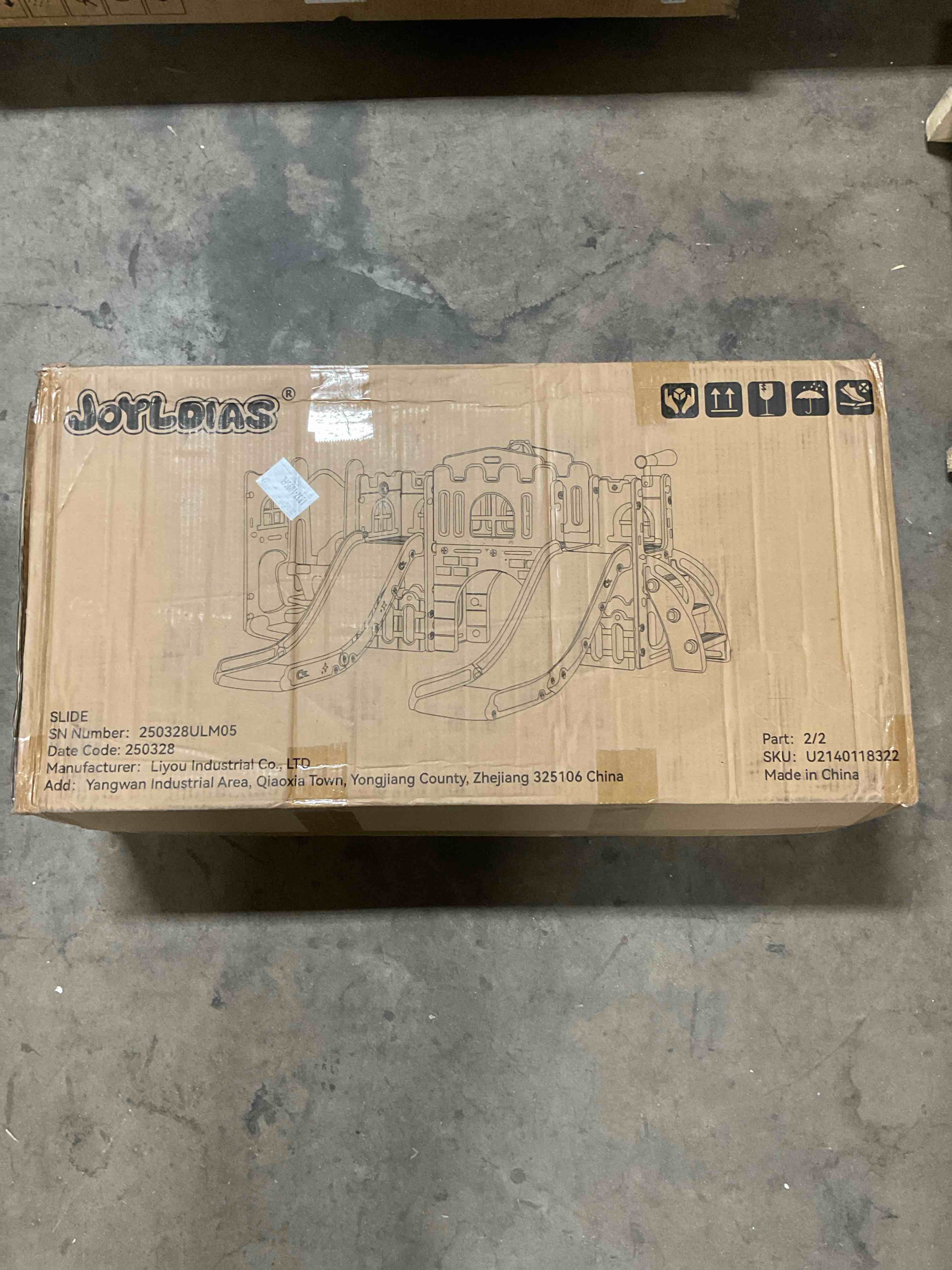 Joyldias 102.4'' W 9 In 1  Plastic Climber Toddler Slide With Swing, Toddler Playground With Double Slides,