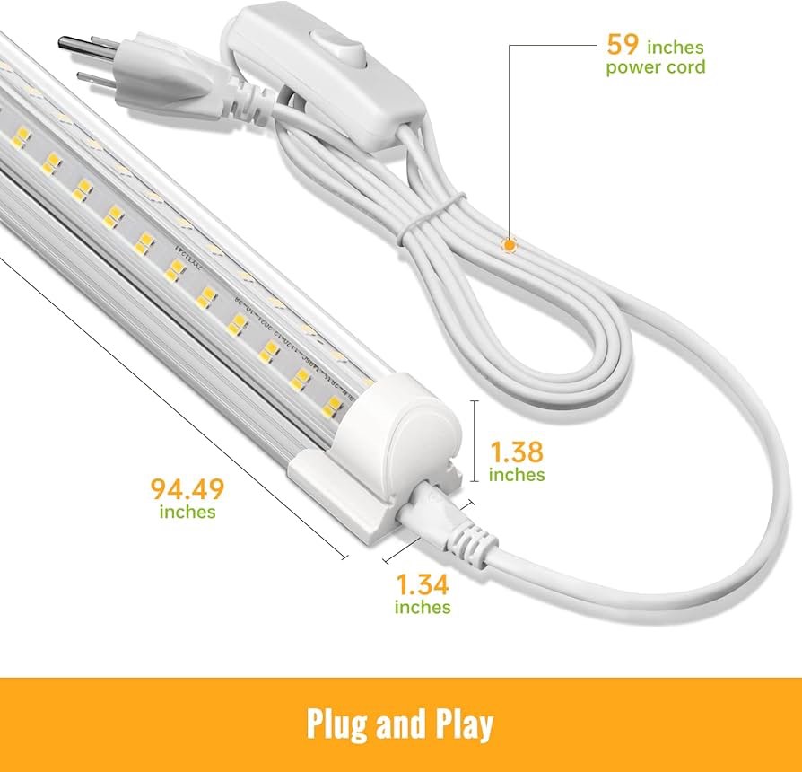 speeplant led shop light 8ft