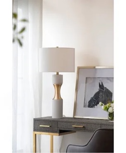 Cement with Metal Table Lamp