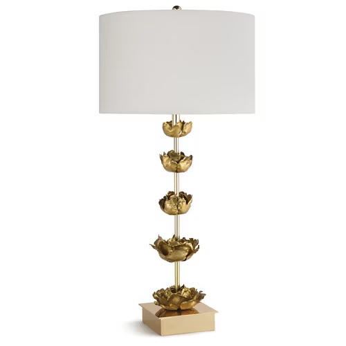 Adeline Table Lamp in Gold Leaf by Regina Andrew Detroit