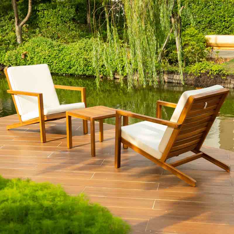 2 - Person Outdoor Seating Group with Cushions Perfect for Yard, Garden and Poolside WAFAIR
