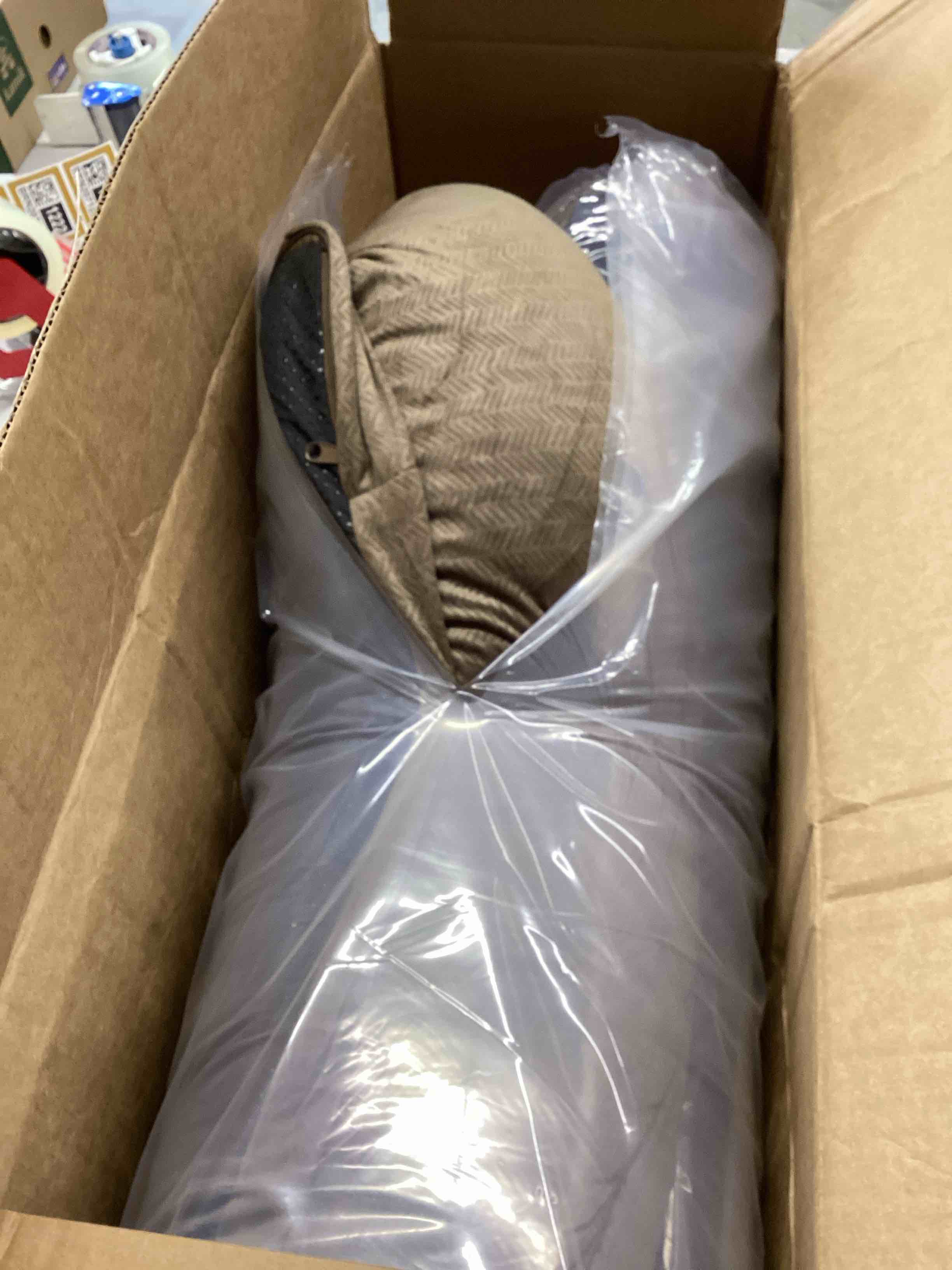 serta orthopedic quilted couch dog bed for pets – chocolate brown (small)