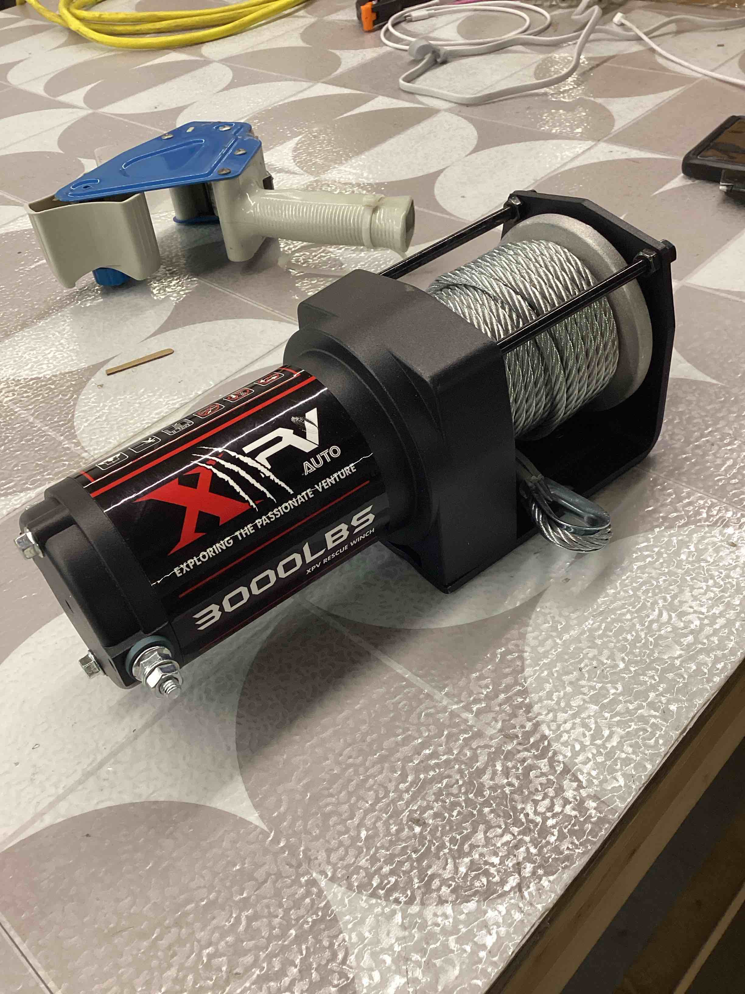 3000 lb 12V DC Electric Winch Waterproof Winch for UTV ATV Boat with Both Wireless Handheld Remote and Corded Control Recovery Winch Steel Cable