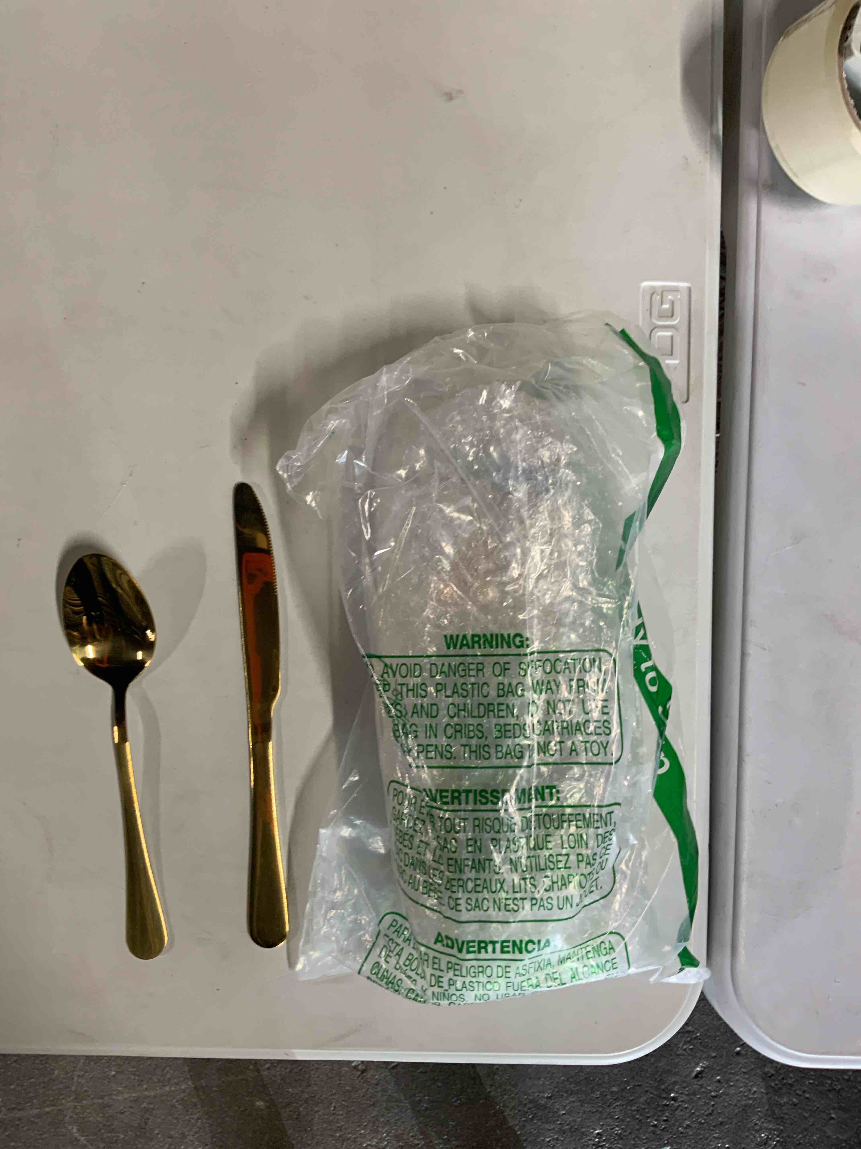 30 Pcs Gold Silverware